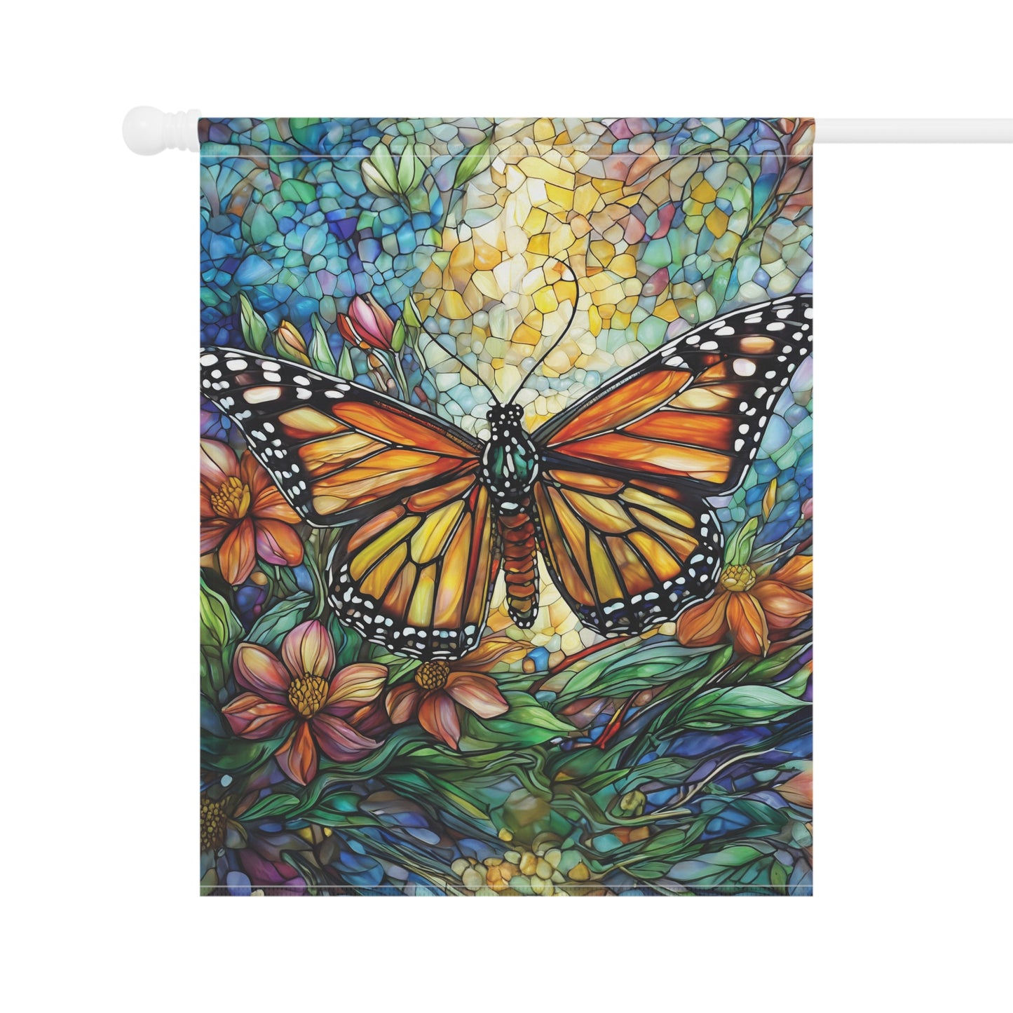Whimsical Butterfly Flag Garden & House Banner