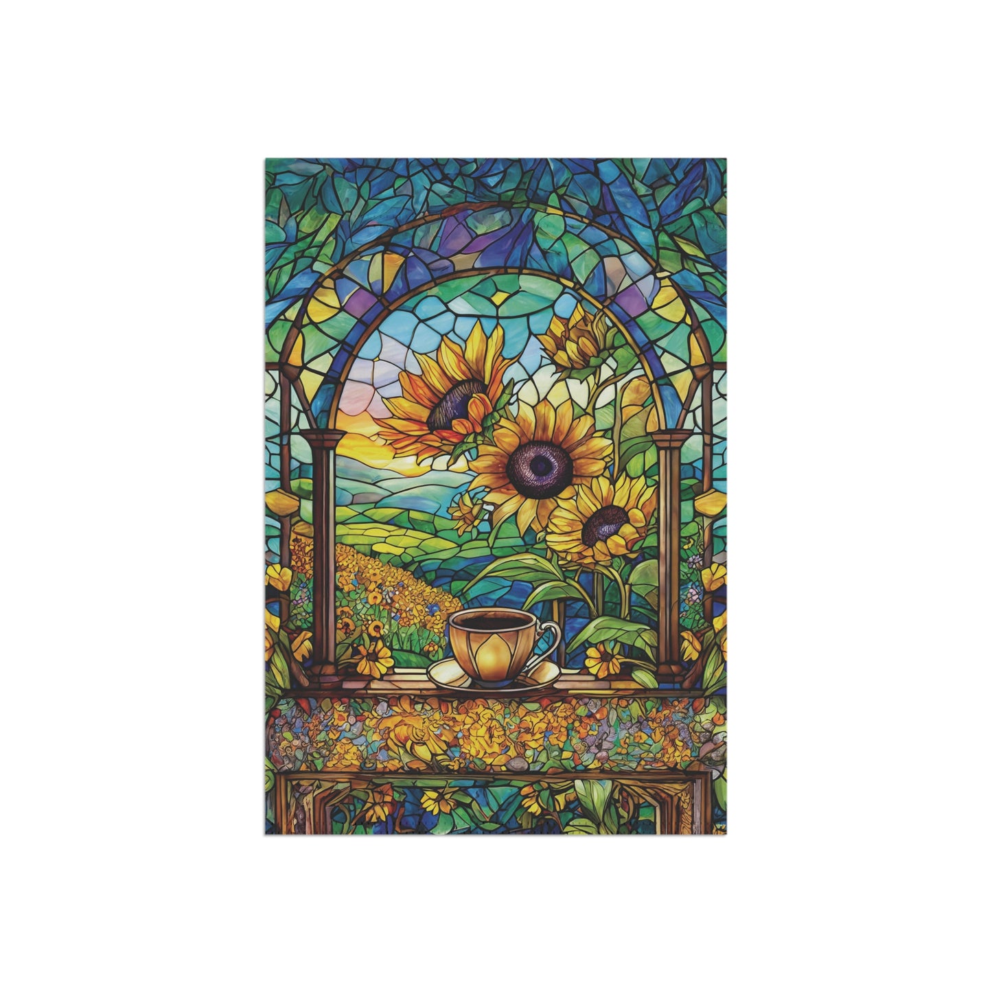 Swedish Sunflower Coffee Flag Garden & House Banner