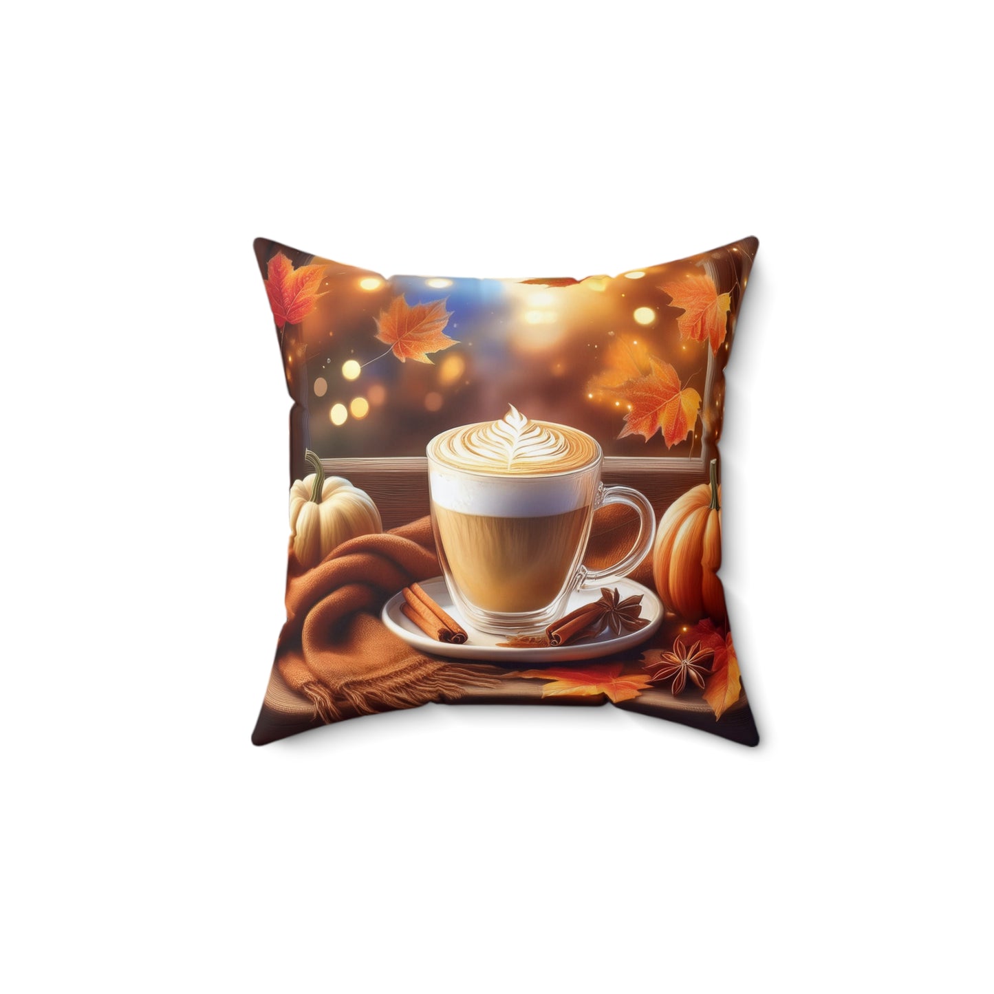 Fall Season Spun Polyester Square Pillow