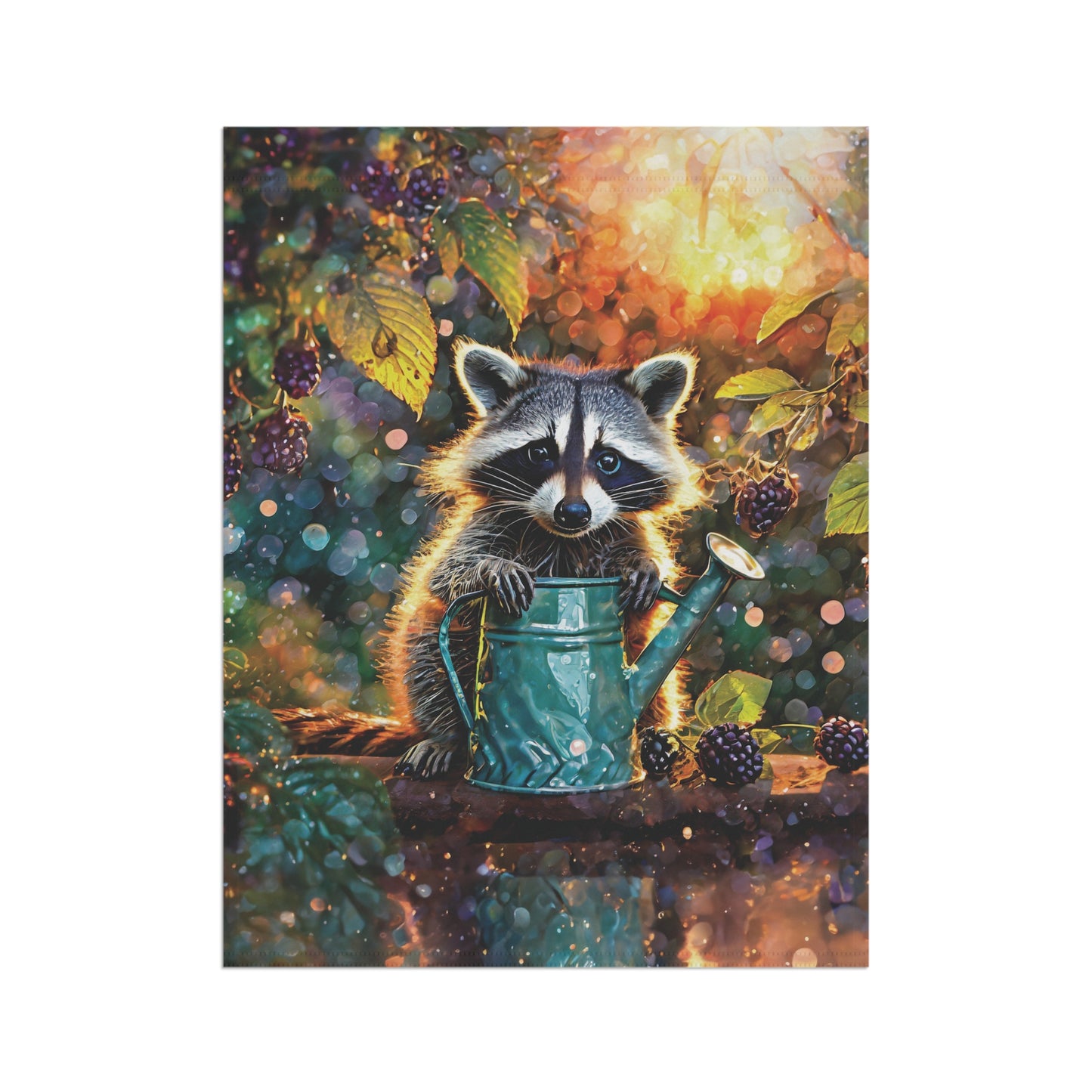 Raccoon Berry Time Flag Garden & House Banner