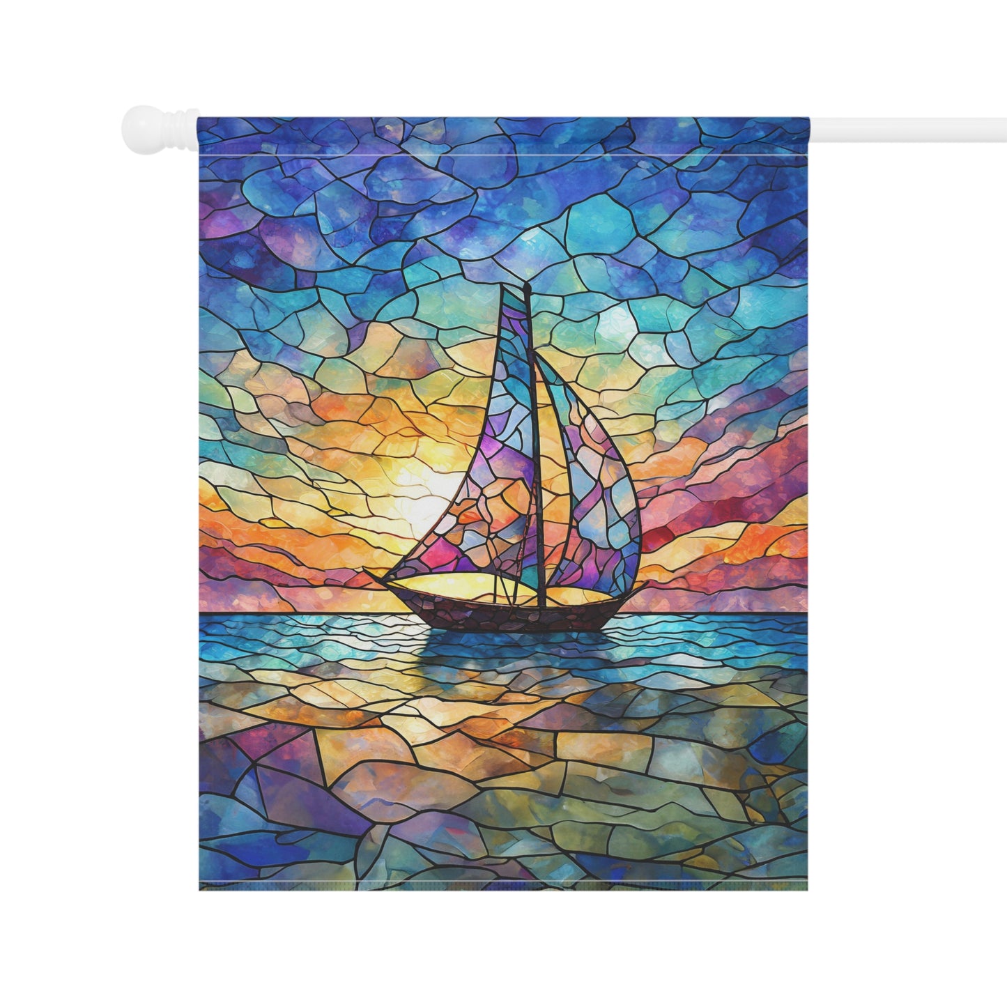 Sunset Sailing Flag Garden & House Banner