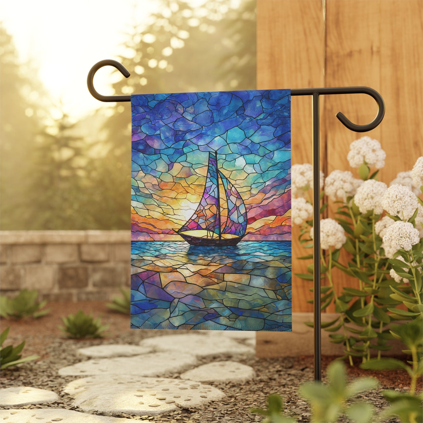Sunset Sailing Flag Garden & House Banner