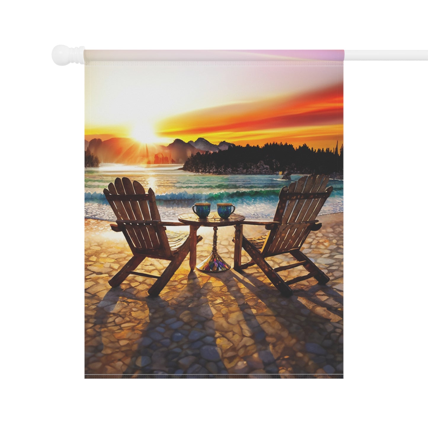 Lake Sunrise Flag Garden & House Banner