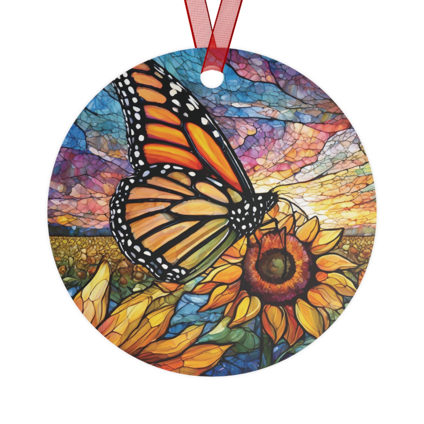 Swedish Sunflower Metal Ornaments