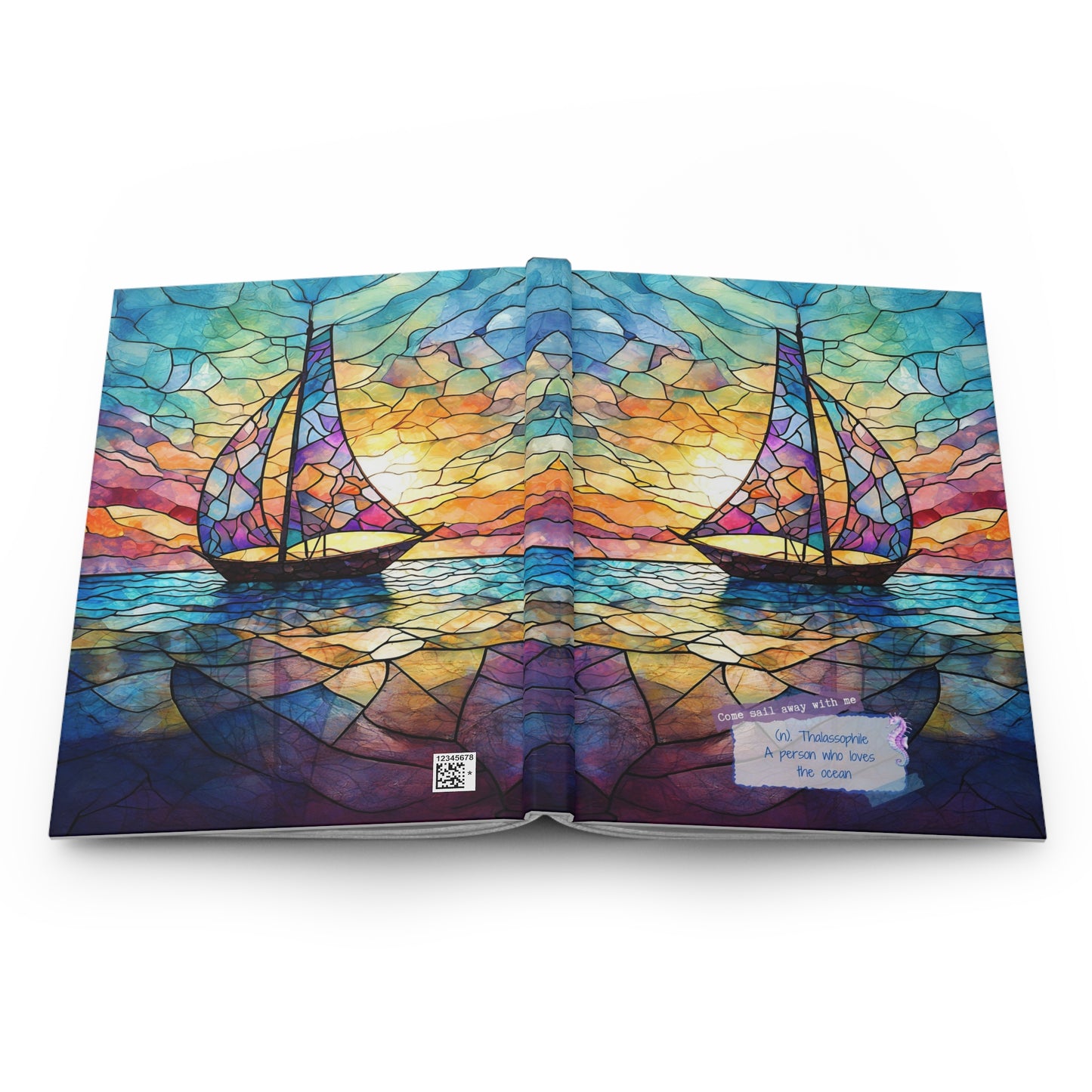 Sailboat Journal Sunset Sky Notebook Writing Journal Sketchbook Travel Journal Gift for Writer