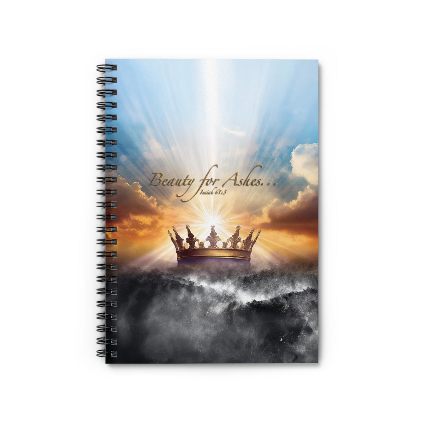 Spiral Notebook Christian Journal Inspirational Note Pad Beauty for Ashes Notebook Faith Writing Diary Prayer Journal Ruled Line Paper