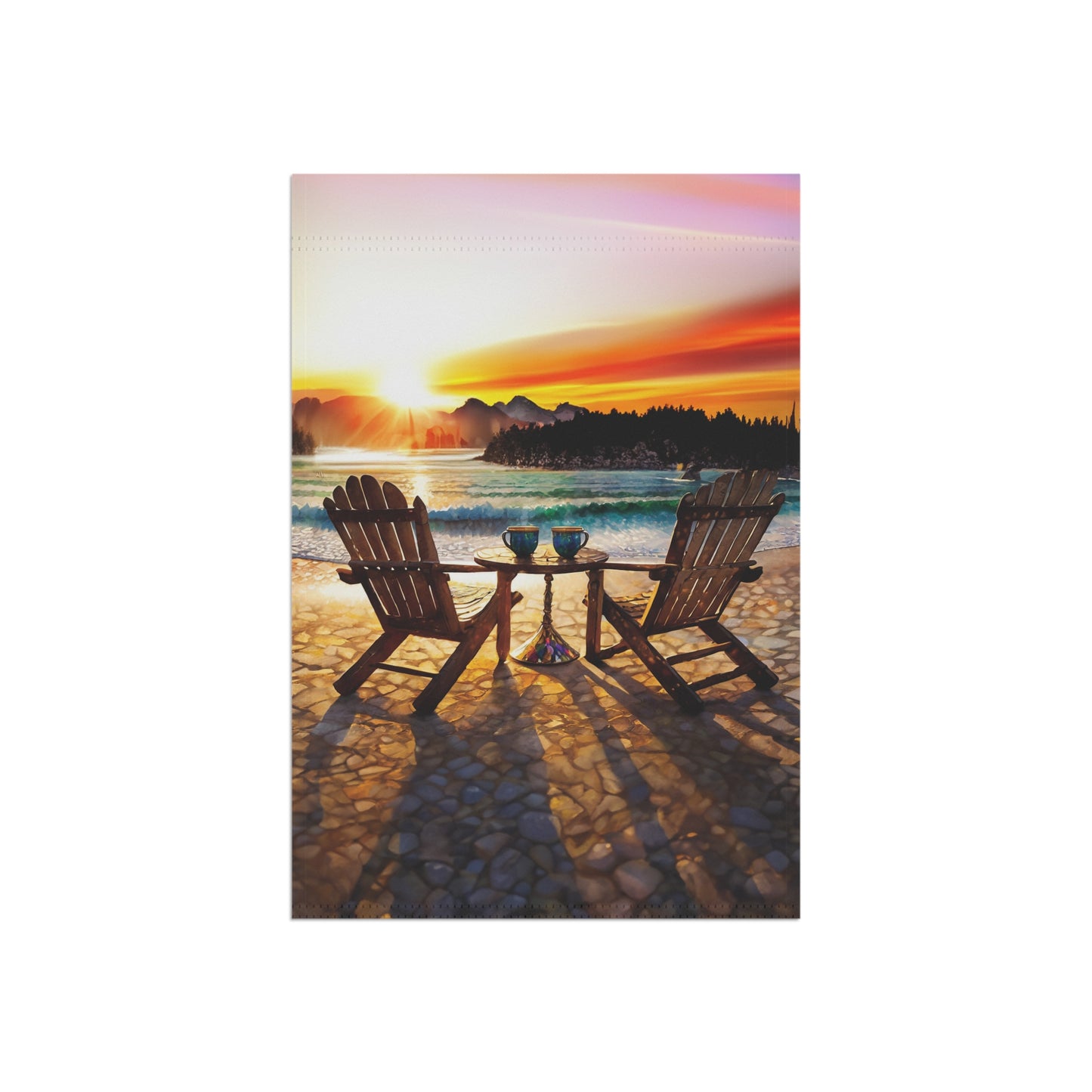 Lake Sunrise Flag Garden & House Banner