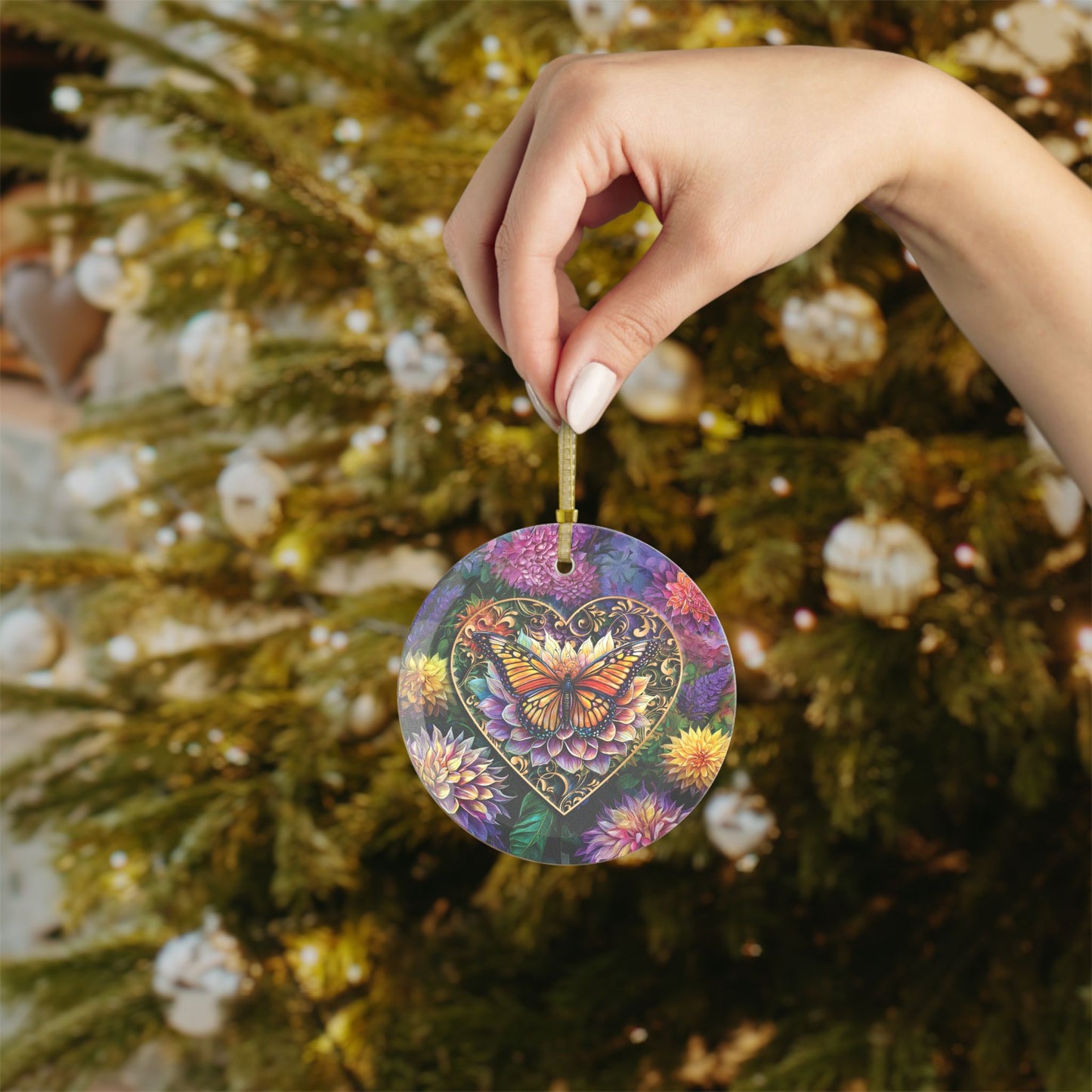 Monarch Butterfly Center of Attention Light Catcher Glass Ornaments