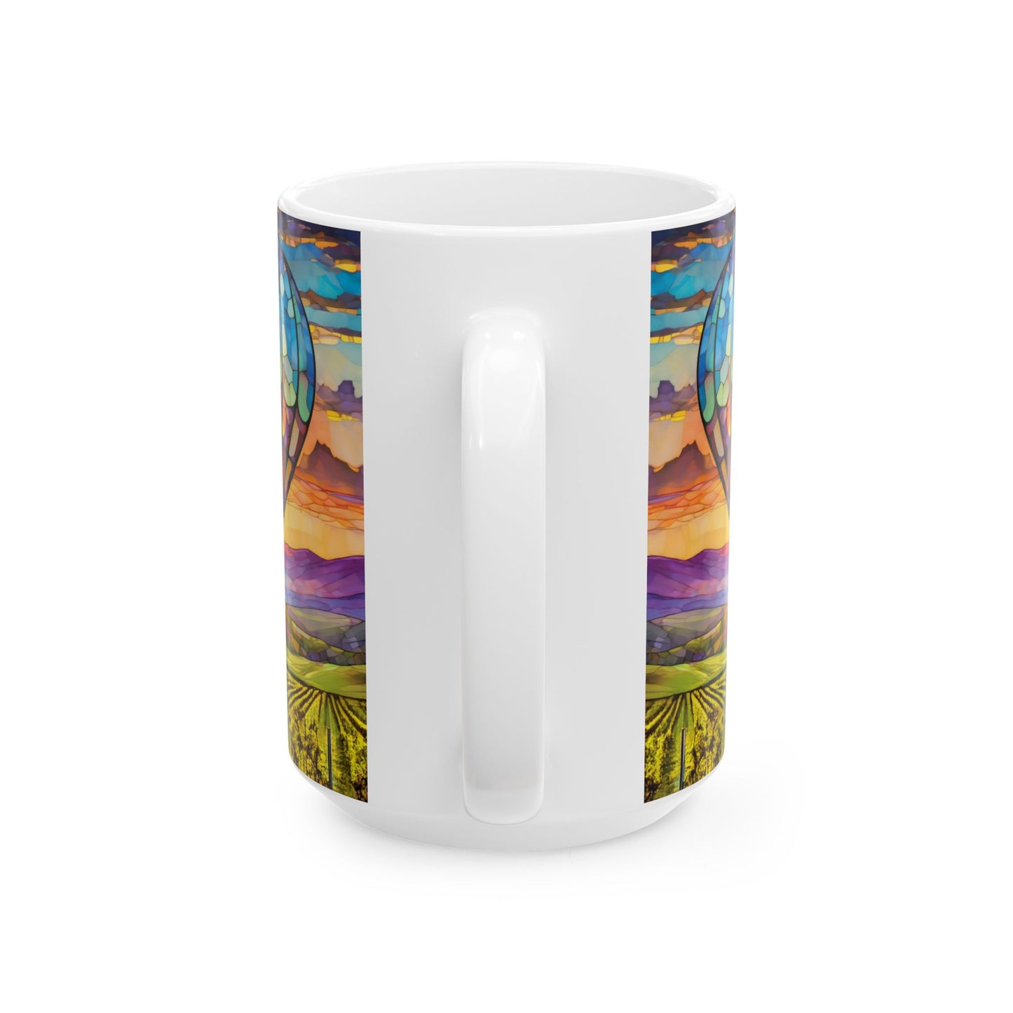 Hot Air Balloon Flying Over Temecula Ceramic Mug, (11oz, 15oz)