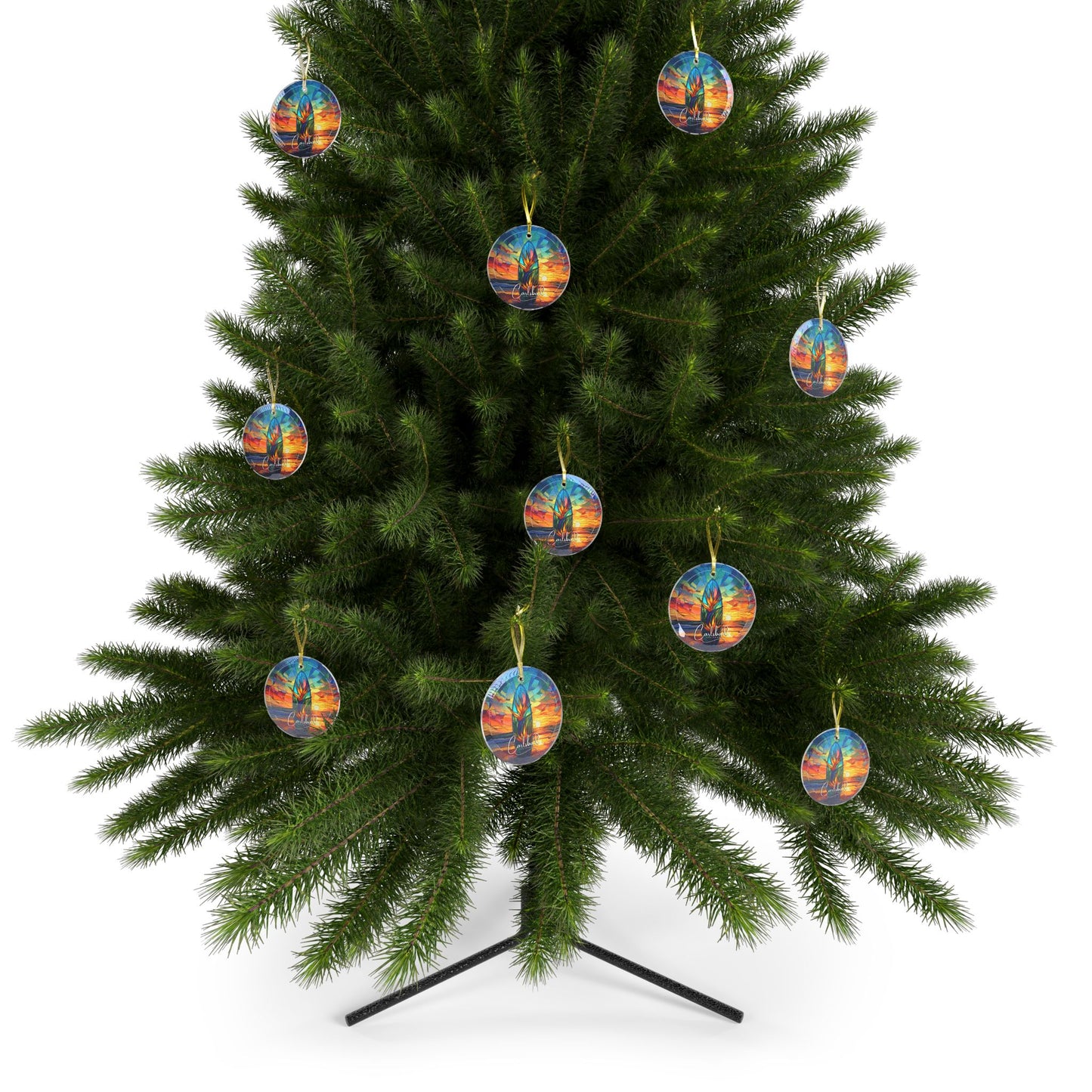 Carlsbad Stained Glass Beach Light Catcher Glass Ornaments