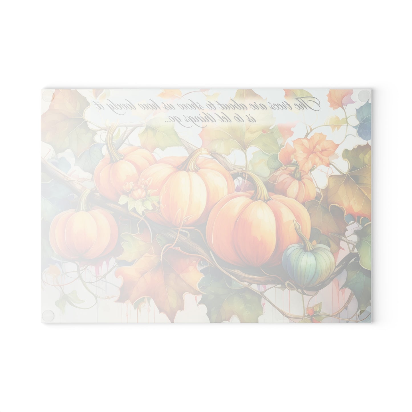 Fall - Beauty of Letting Go Glass Cutting Board