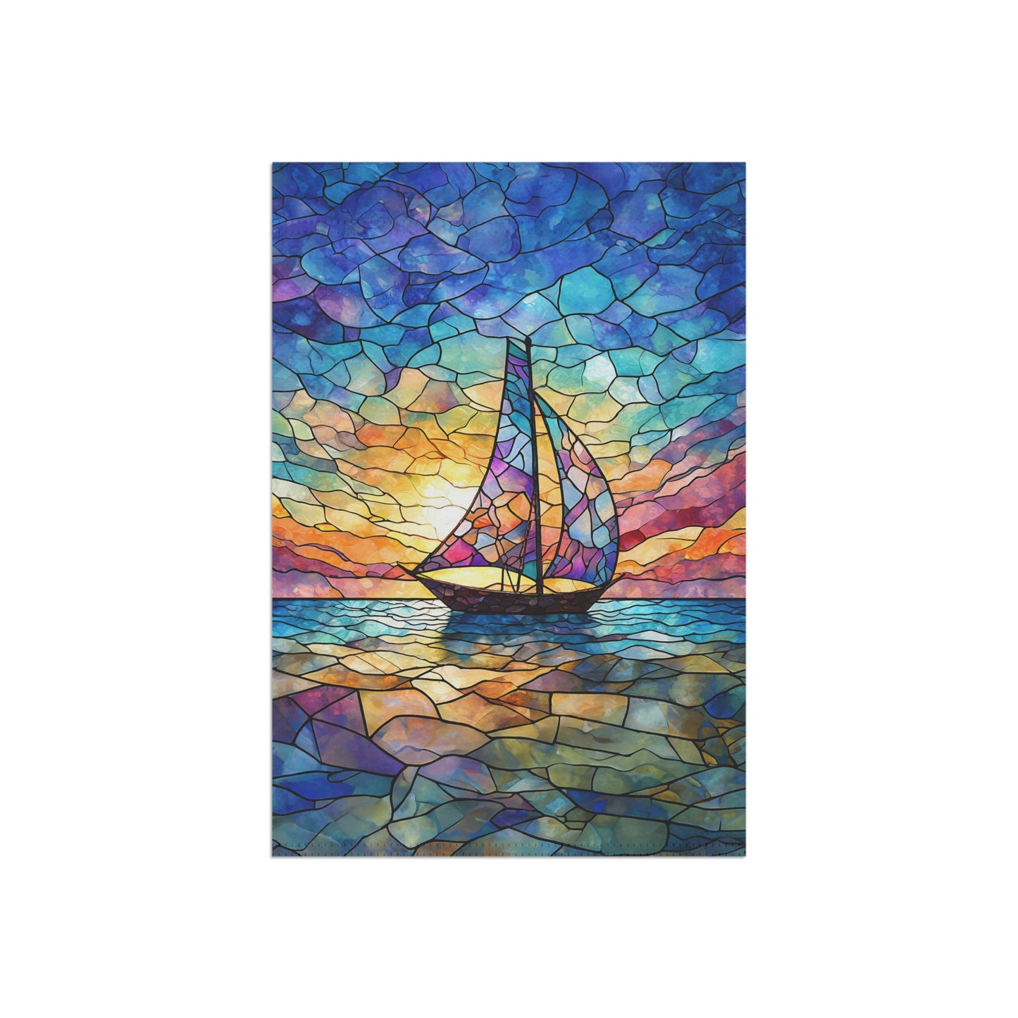 Sunset Sailing Flag Garden & House Banner