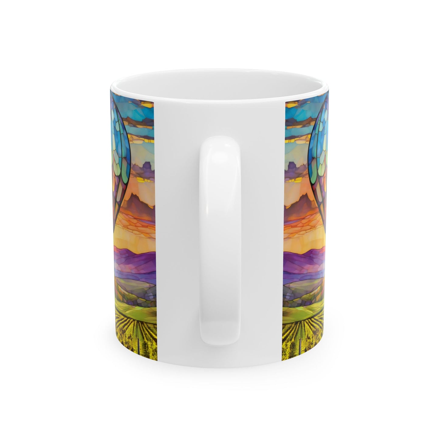 Hot Air Balloon Flying Over Temecula Ceramic Mug, (11oz, 15oz)