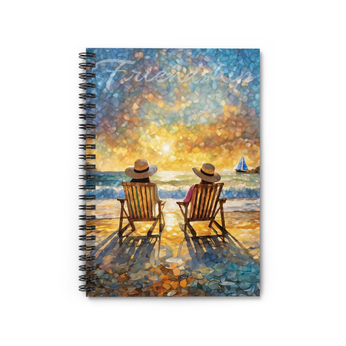 Friendship Spiral Notebook Beach Lover Journal Gift for Mom Beach Themed Journal Best Friend Gift