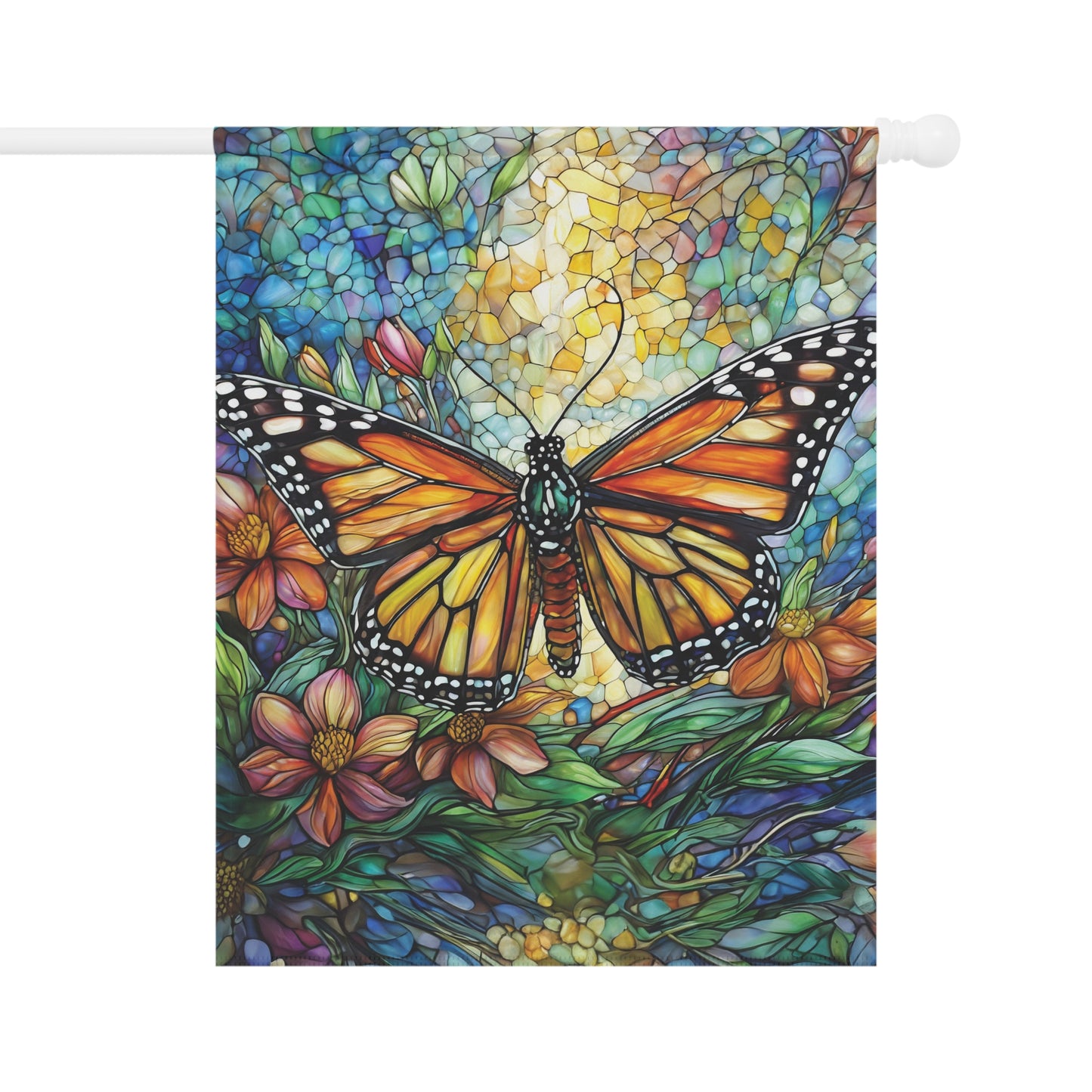 Whimsical Butterfly Flag Garden & House Banner