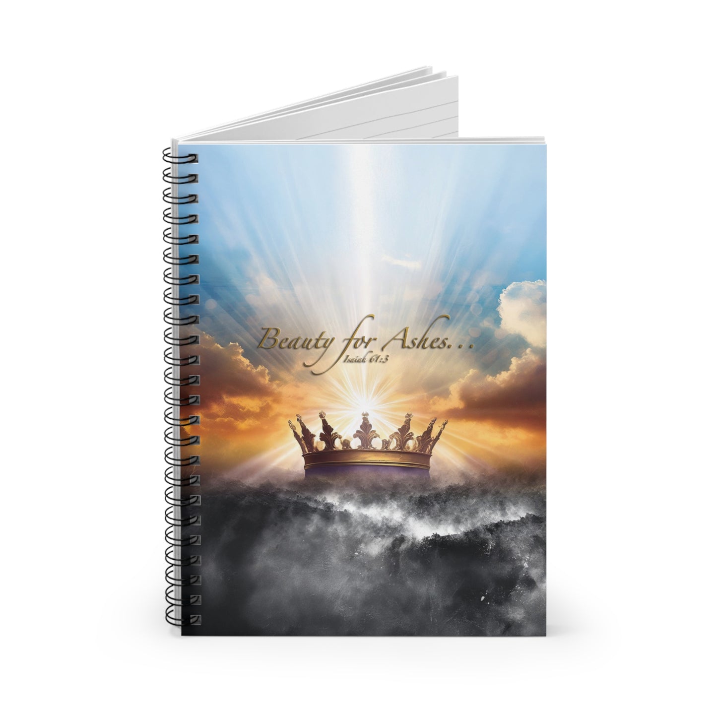 Spiral Notebook Christian Journal Inspirational Note Pad Beauty for Ashes Notebook Faith Writing Diary Prayer Journal Ruled Line Paper
