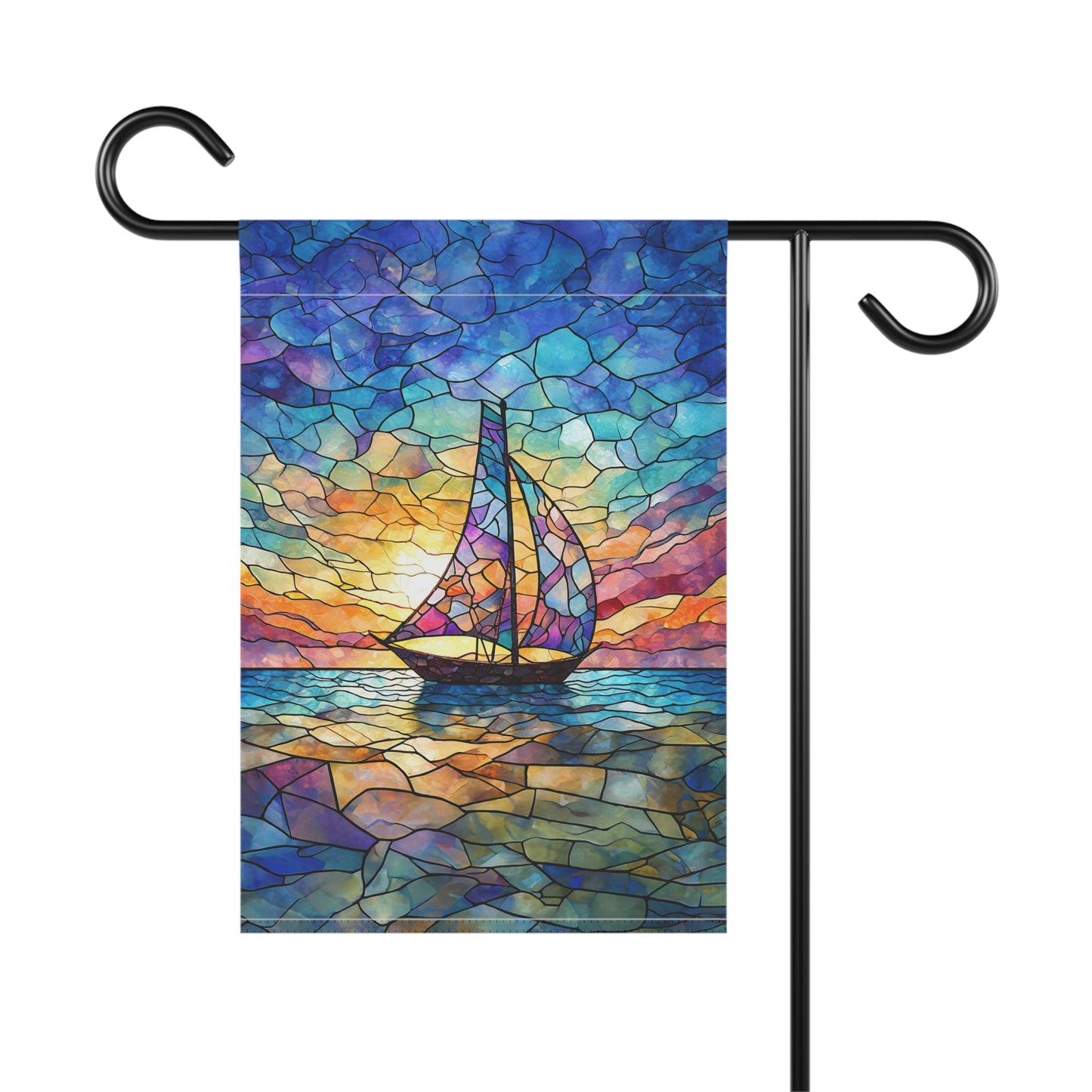Sunset Sailing Flag Garden & House Banner