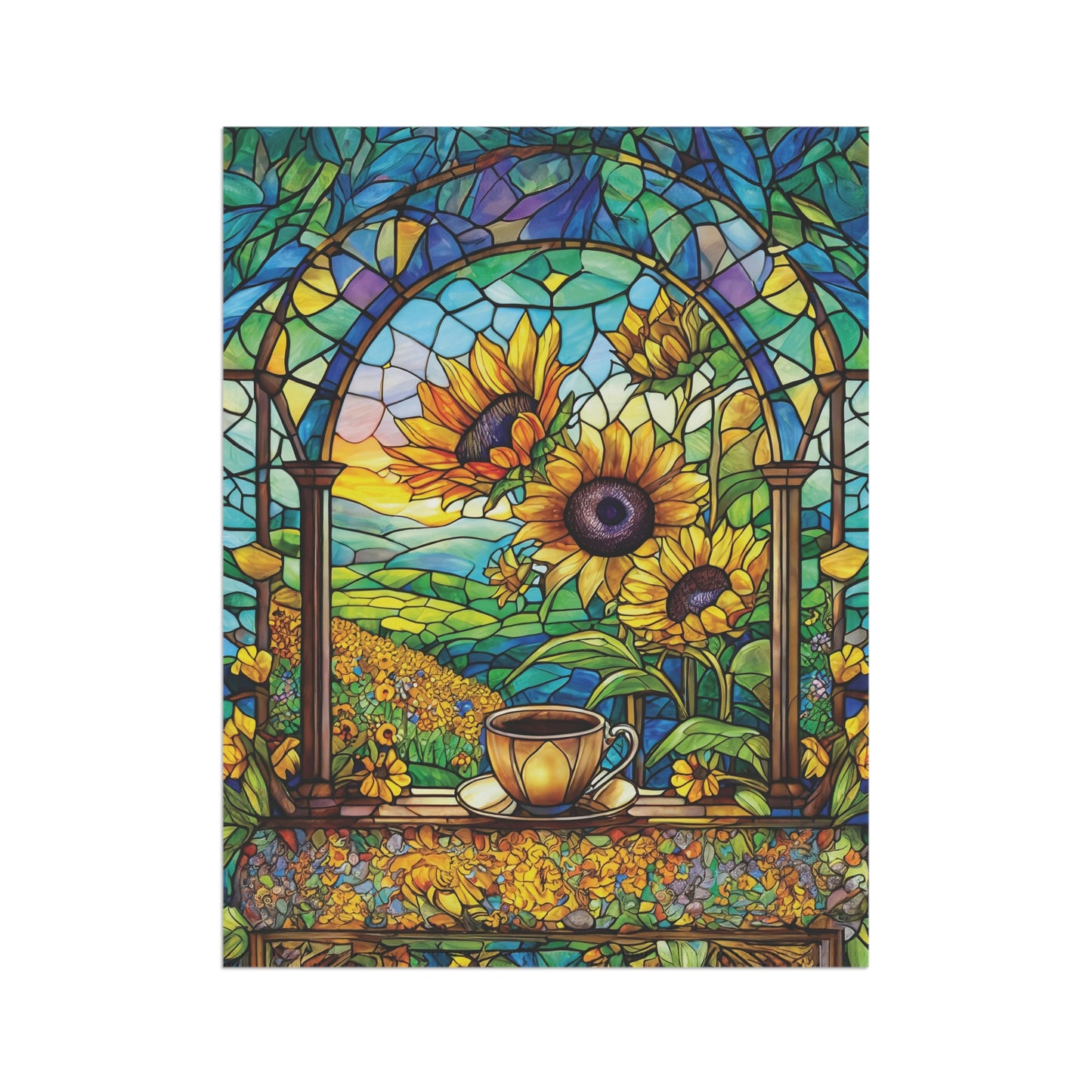 Swedish Sunflower Coffee Flag Garden & House Banner