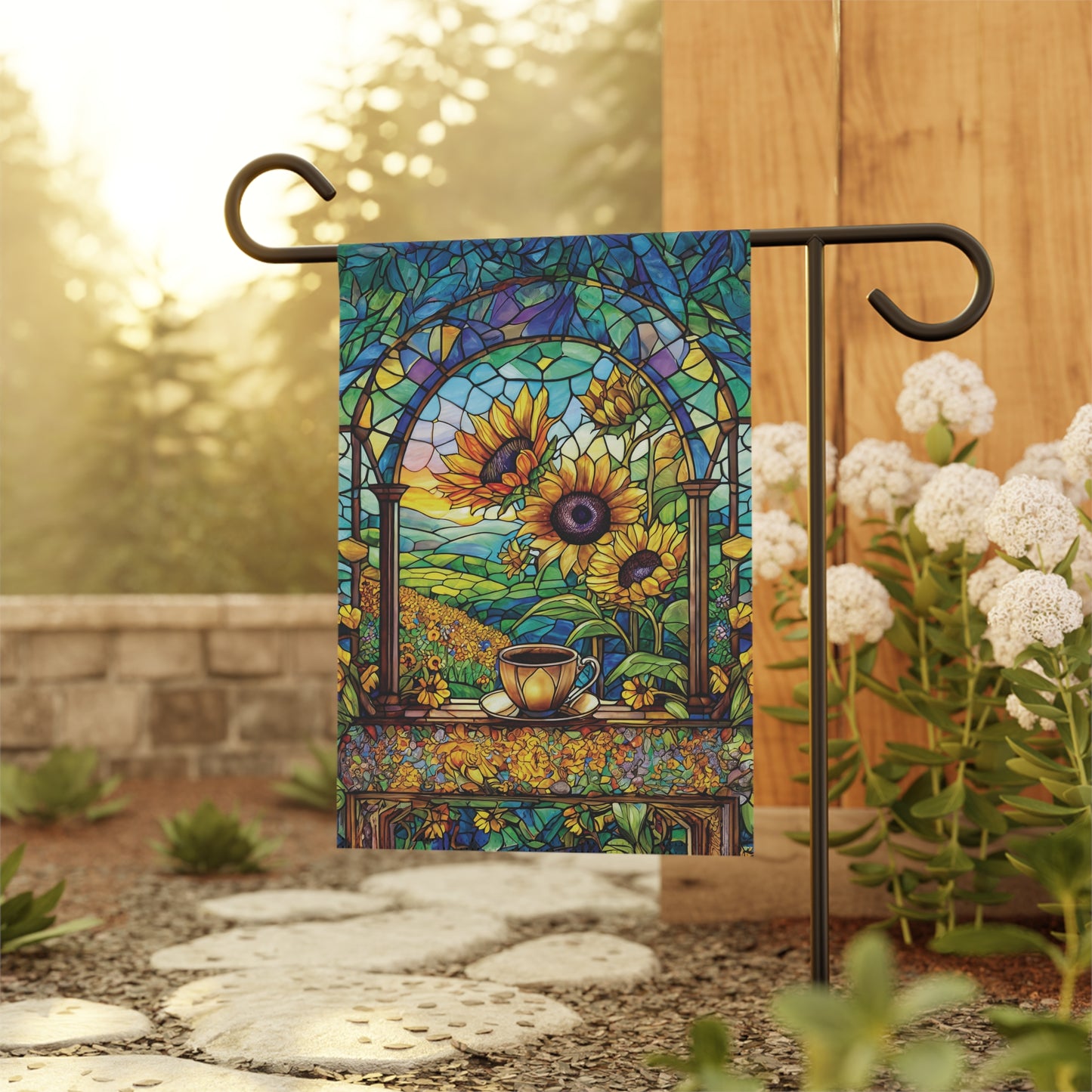 Swedish Sunflower Coffee Flag Garden & House Banner