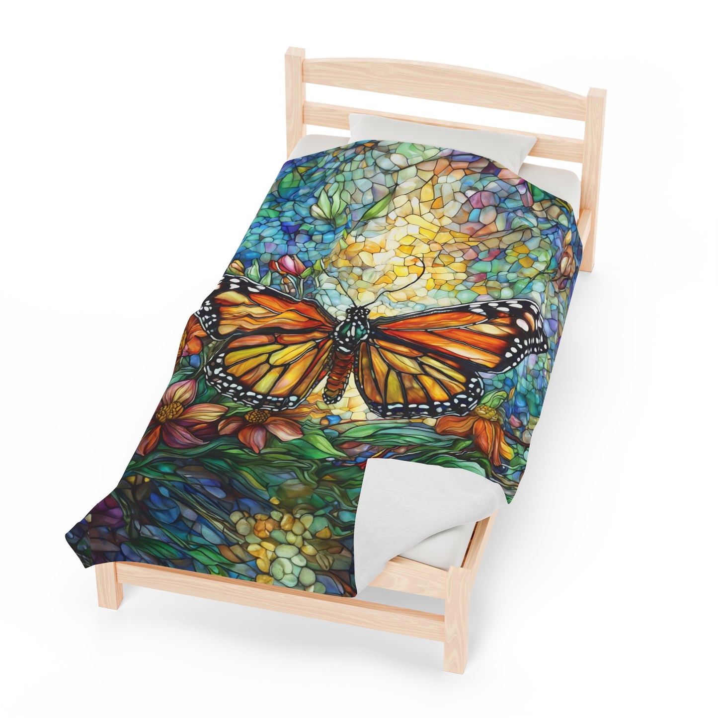 Whimsical Butterfly Garden Cozy Throw Gift for Gardener or Nature Lover
