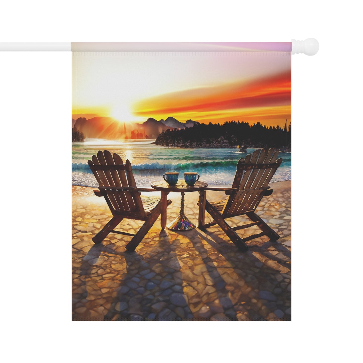 Lake Sunrise Flag Garden & House Banner
