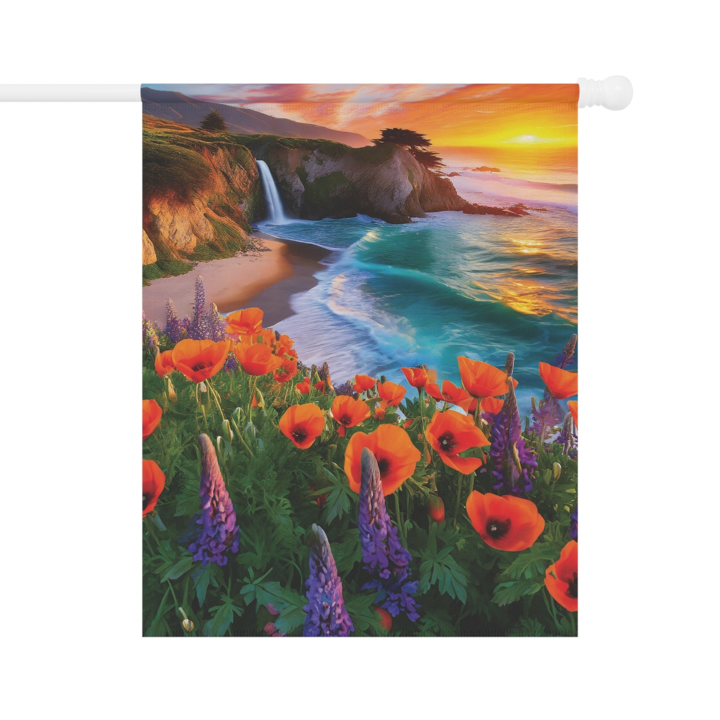 California Poppies Coast Garden & House Banner