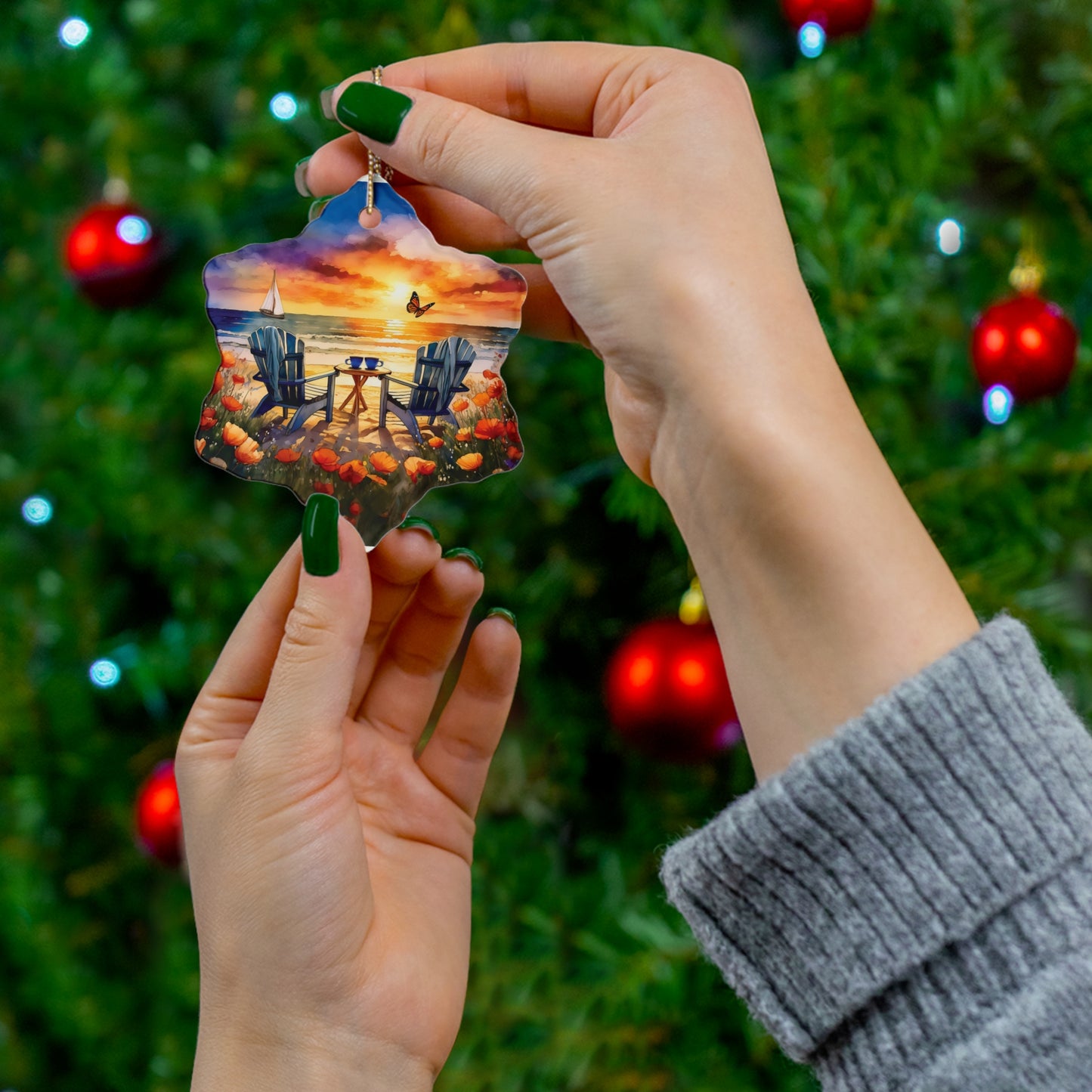 Ceramic Ornament, 4 Shapes