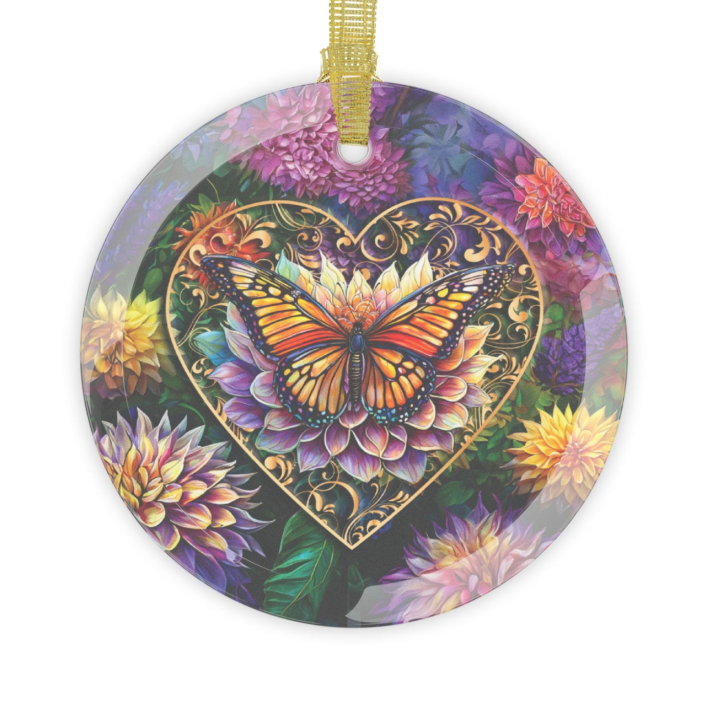 Monarch Butterfly Center of Attention Light Catcher Glass Ornaments