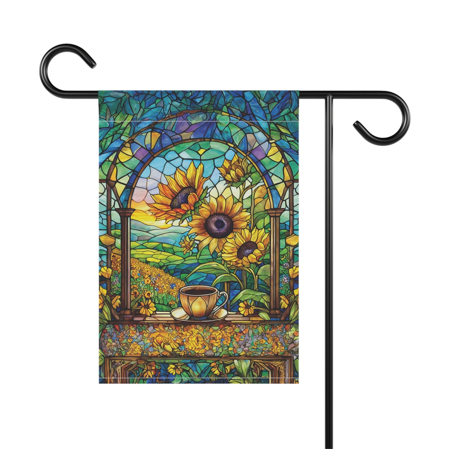 Swedish Sunflower Coffee Flag Garden & House Banner