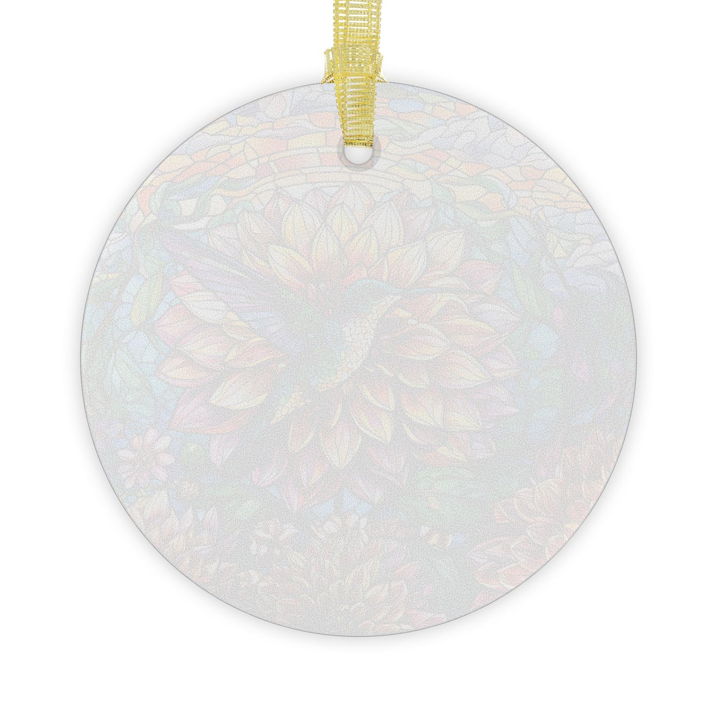 Beveled Glass Hummingbird Ornament Hummingbird on Dahlia Flower Pastel Garden Decor Gift for Gardeners Bird Lovers Light Catcher