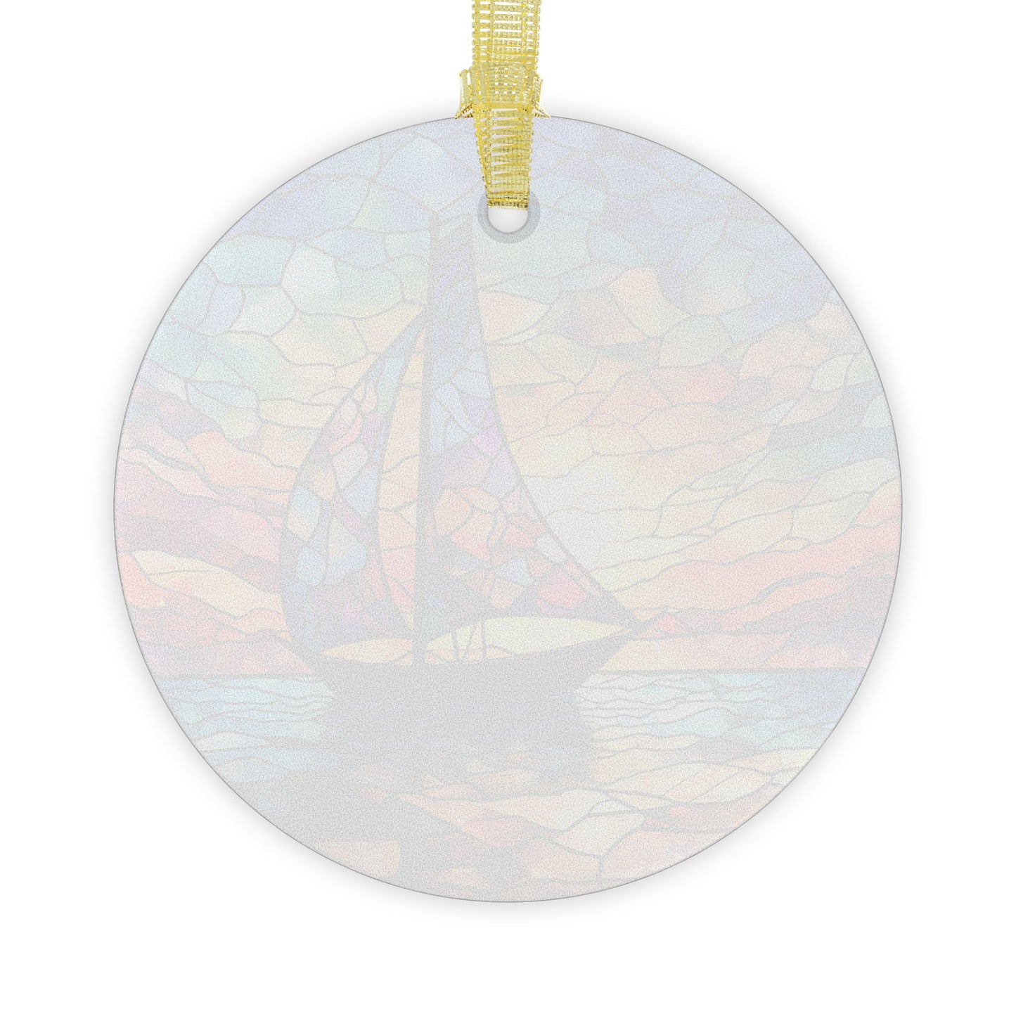 Beveled Glass Ornament Stained Glass Sailboat Sailing into Vibrant Sunset Ocean-Inspired Gift for Beach Lovers and Sailors Light Catcher