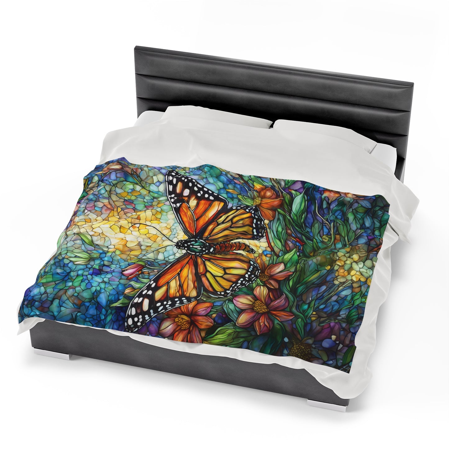Whimsical Butterfly Garden Cozy Throw Gift for Gardener or Nature Lover