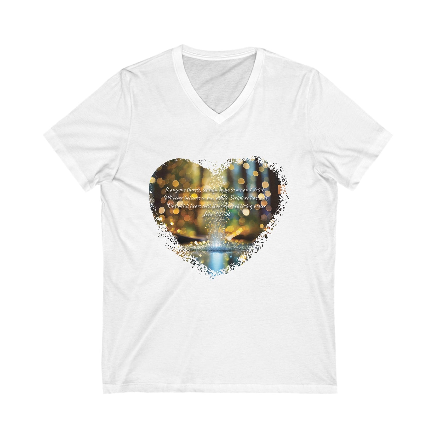 Rivers of Living Water, Jersey Short Sleeve V-Neck Tee