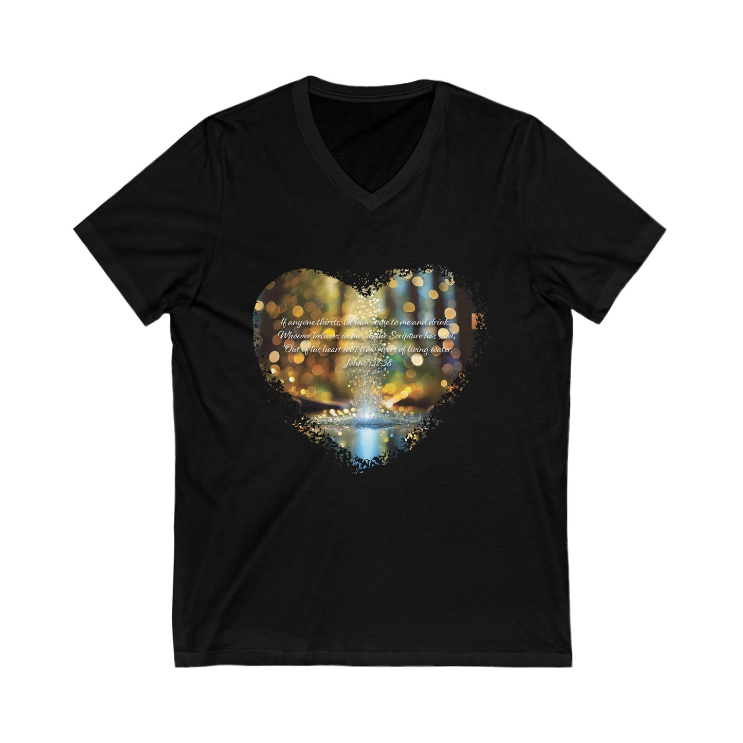 Rivers of Living Water, Jersey Short Sleeve V-Neck Tee