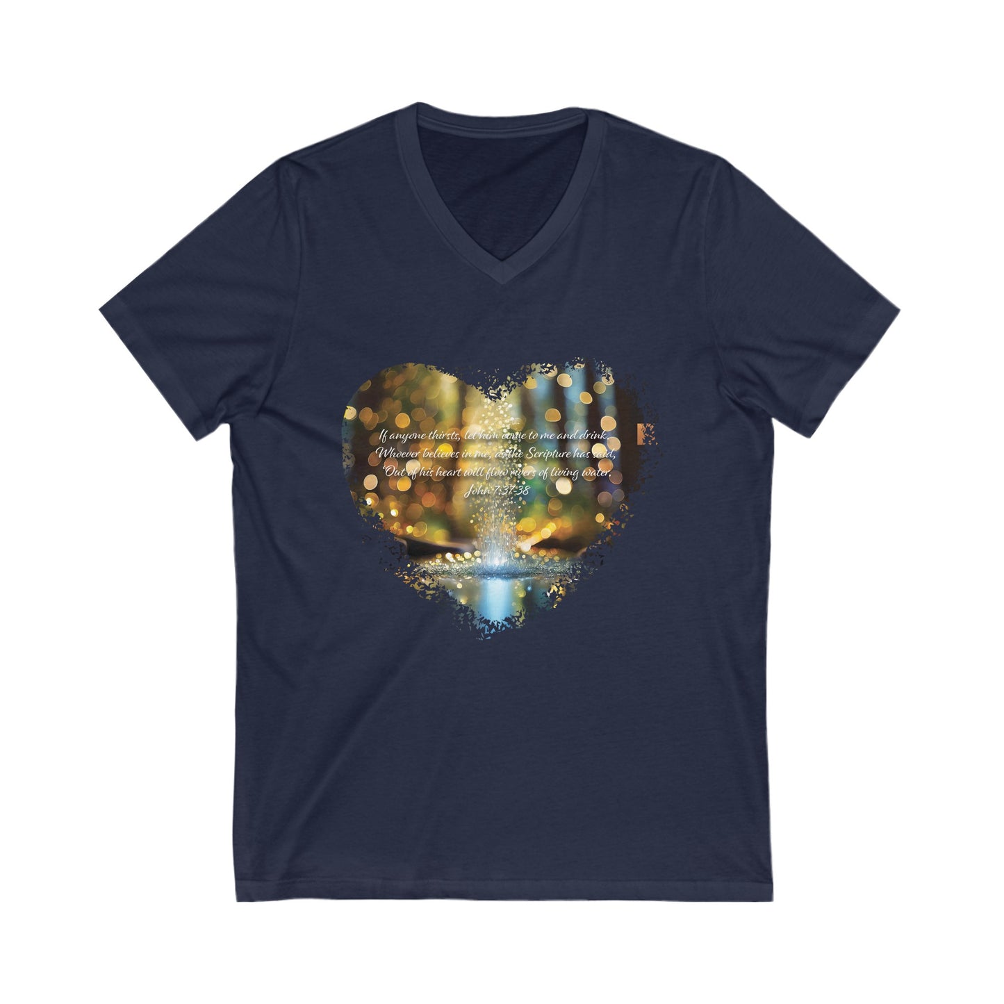 Rivers of Living Water, Jersey Short Sleeve V-Neck Tee