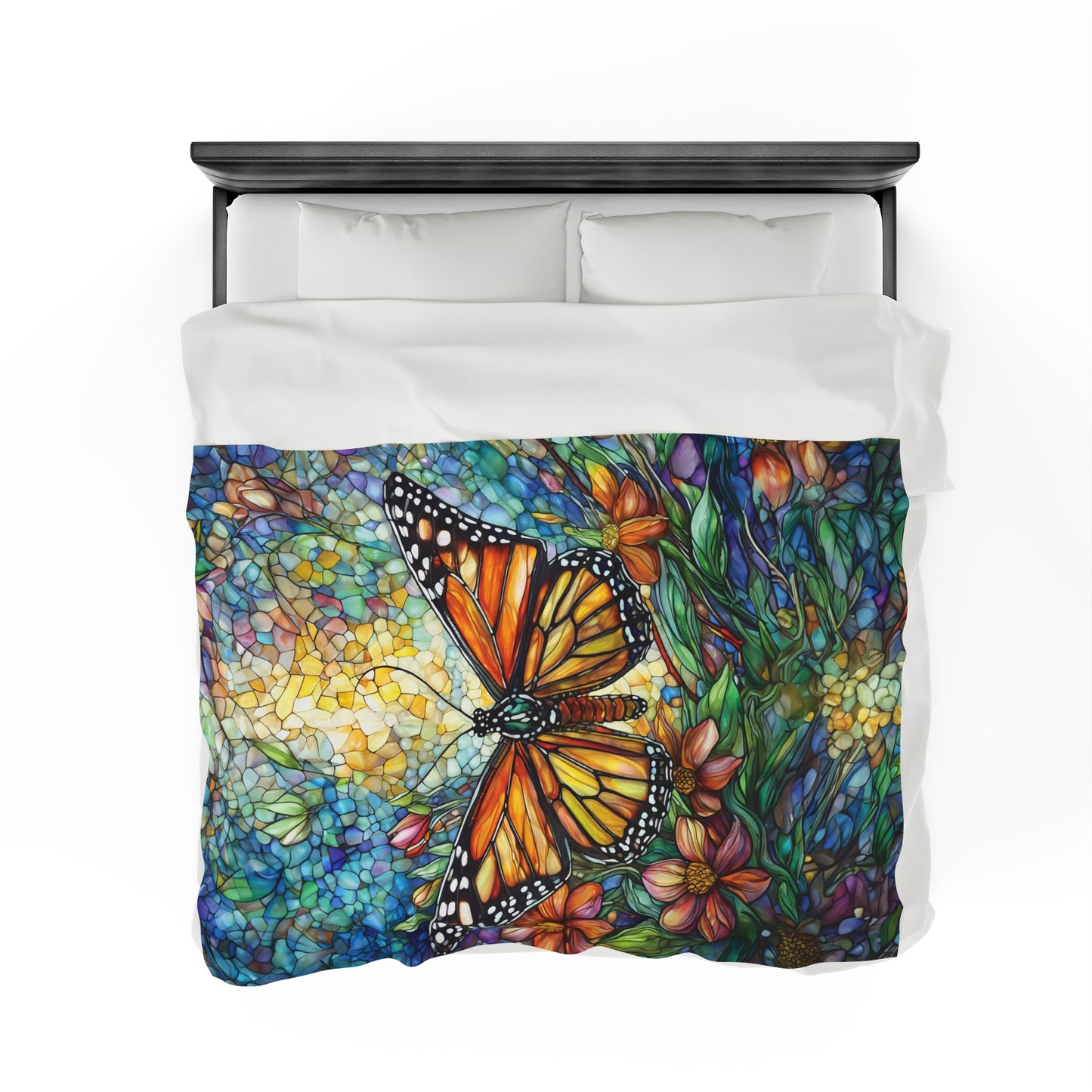 Whimsical Butterfly Garden Cozy Throw Gift for Gardener or Nature Lover