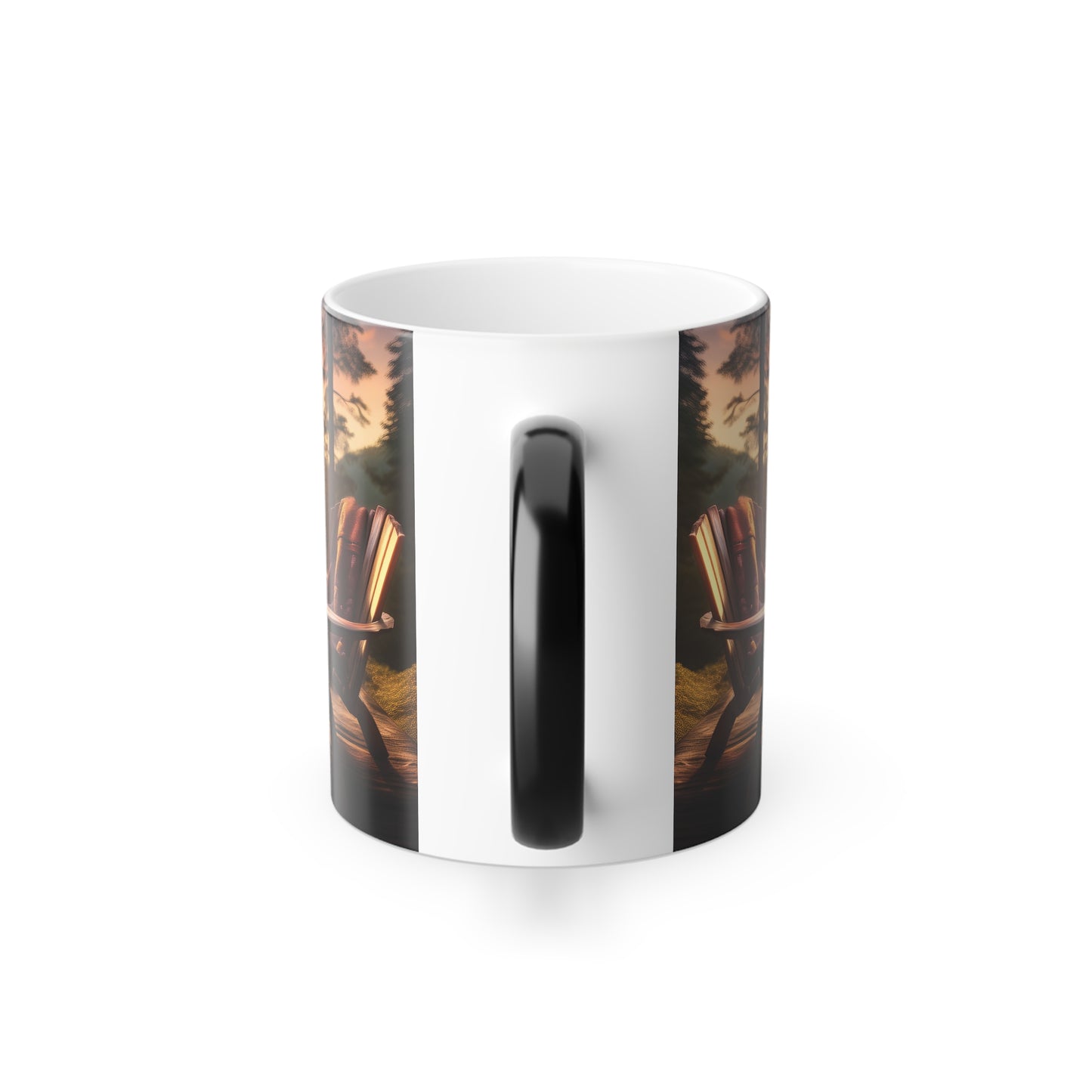 Color Morphing Mug Cozy Adirondack Chair Fall Mountain Sunset Coffee Mug Friendship Autumn Gift