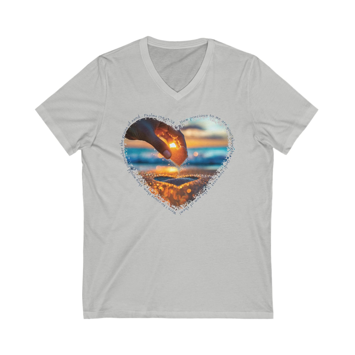 Precious Thoughts Christian Shirt Jersey Short Sleeve V-Neck Tee