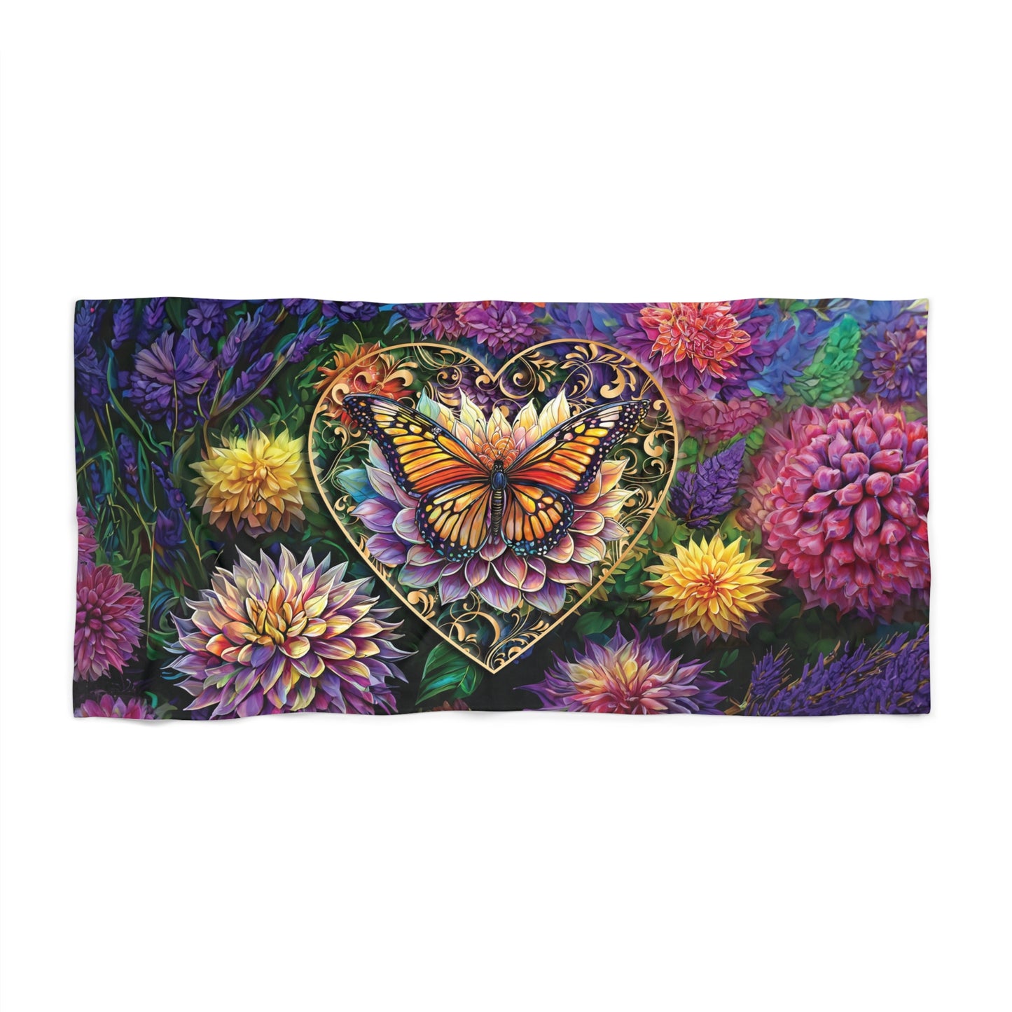Butterfly Heart Beach Towel