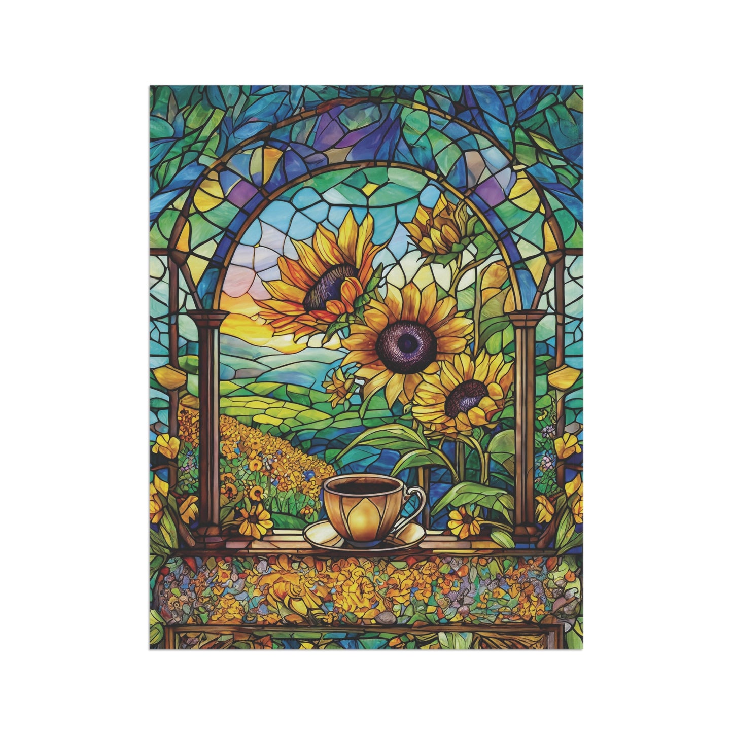 Swedish Sunflower Coffee Flag Garden & House Banner