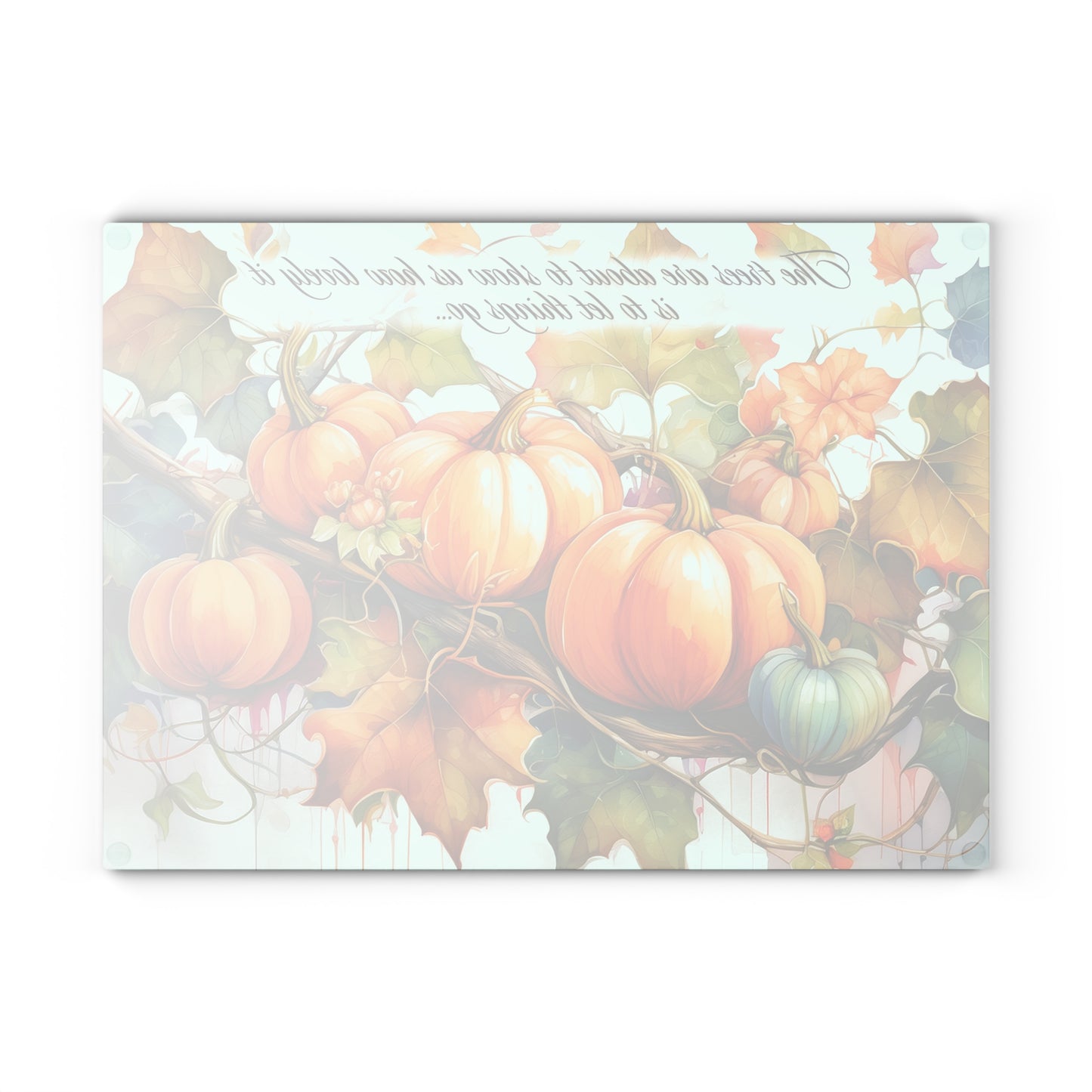 Fall - Beauty of Letting Go Glass Cutting Board