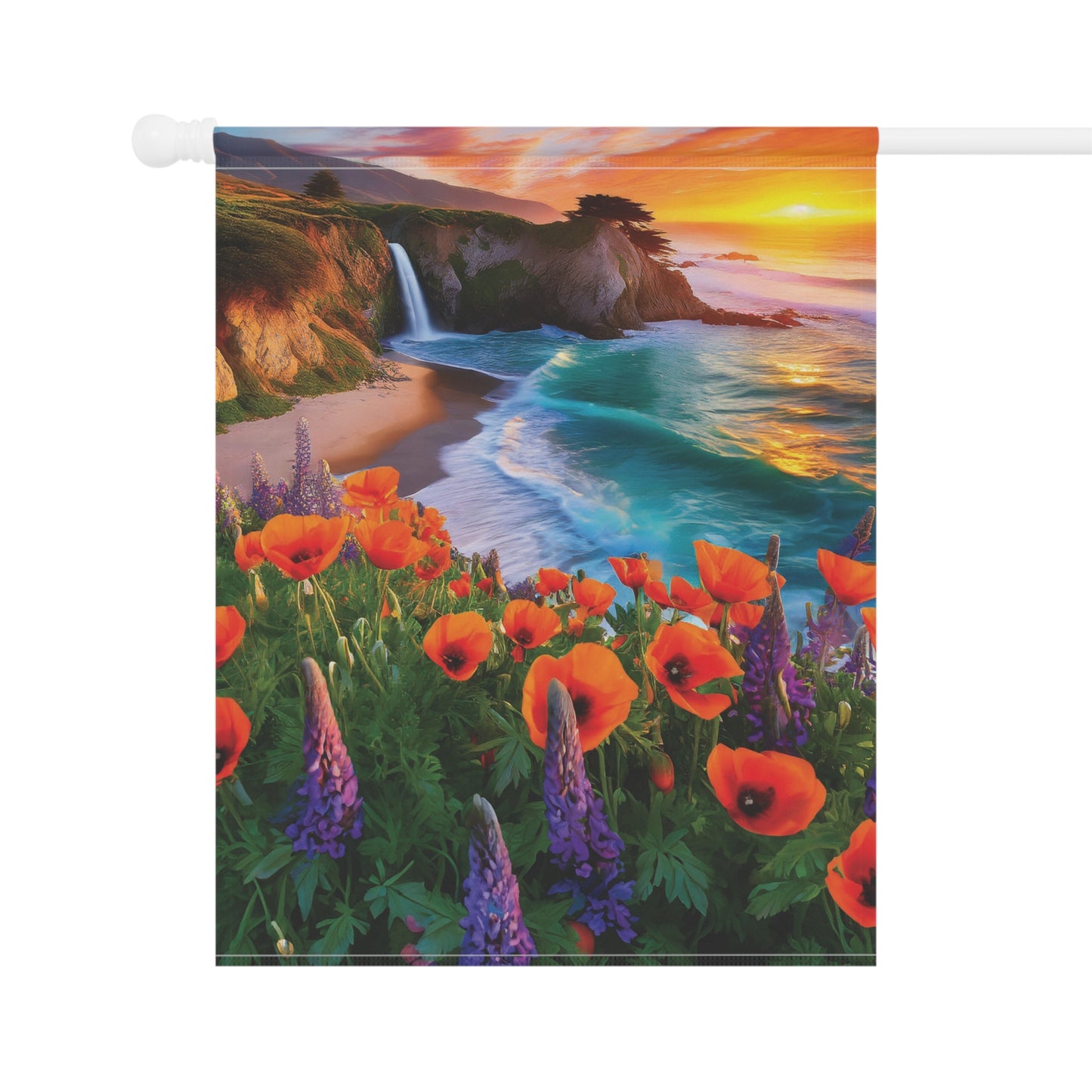 California Poppies Coast Garden & House Banner