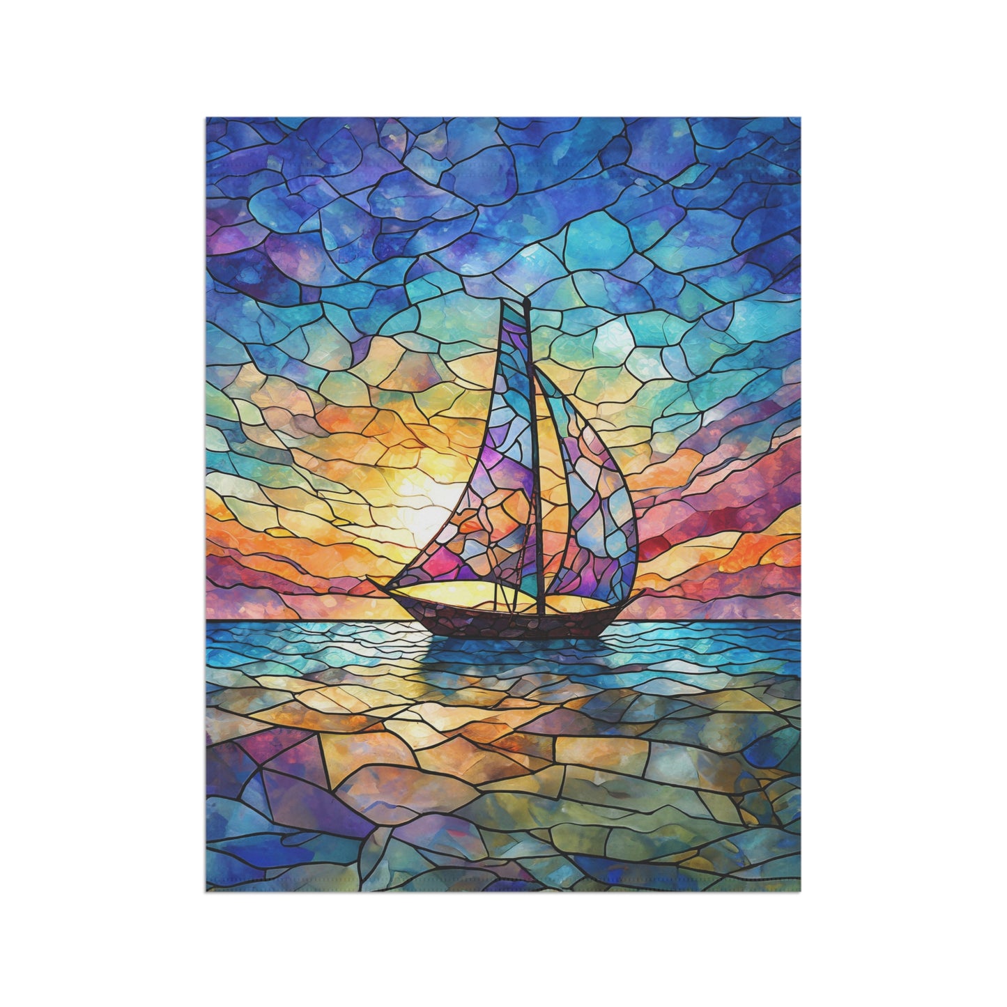 Sunset Sailing Flag Garden & House Banner