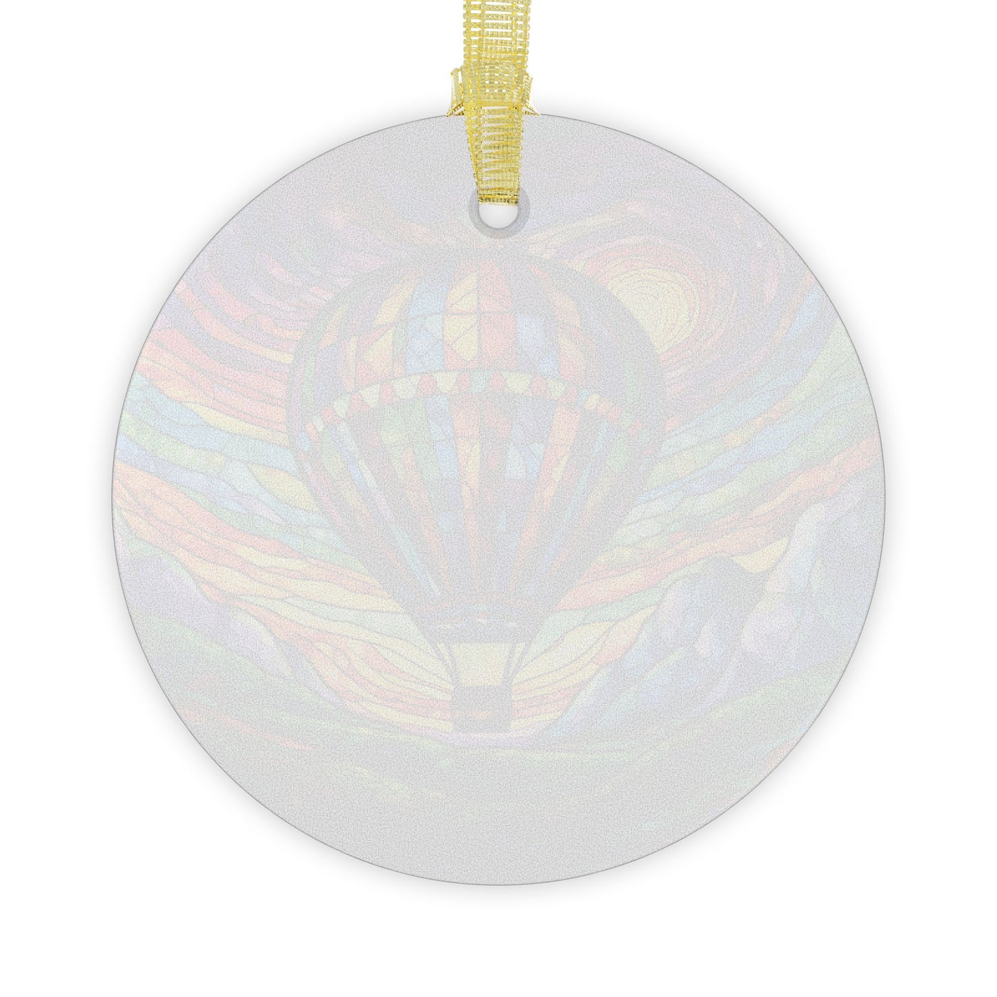 Hot Air Balloon Beveled Glass Light Catcher Glass Ornaments Adventure Christmas Gift