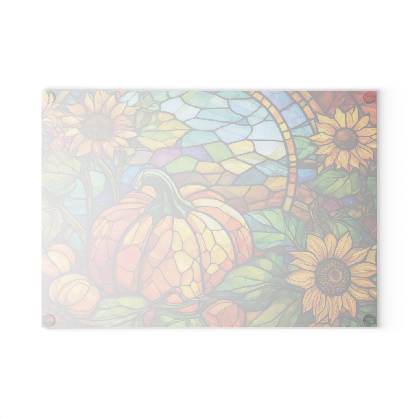 Arrival of Fall Glass Cutting Board