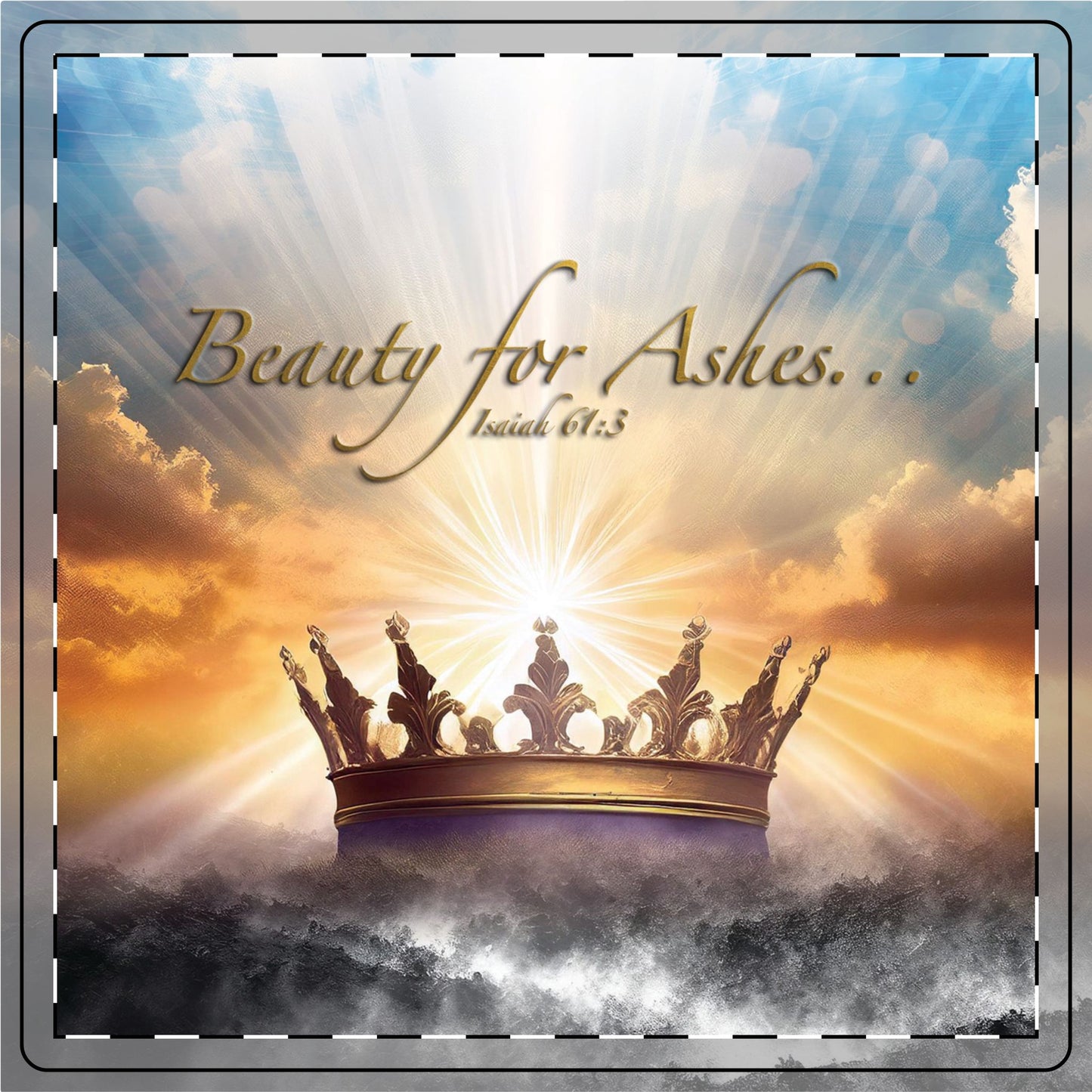 Beauty for Ashes Ceramic Coaster