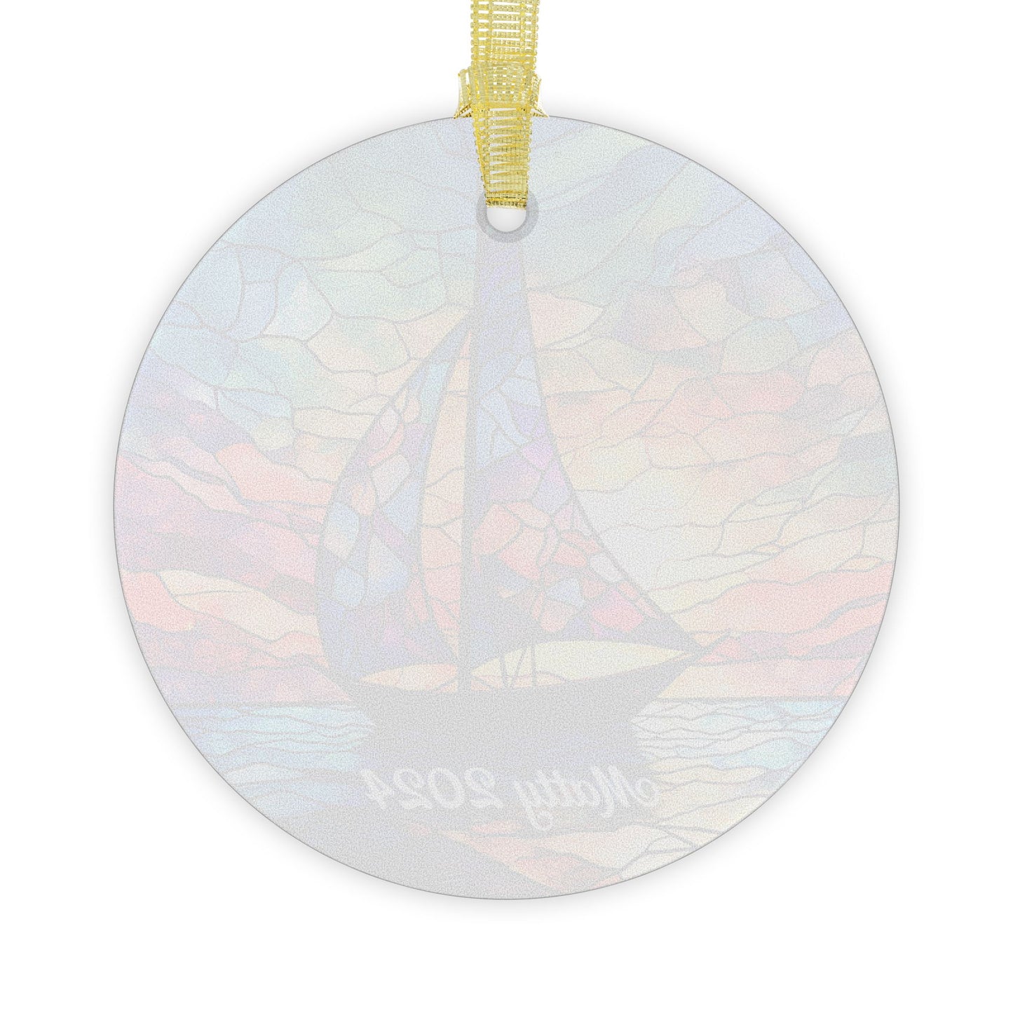 Stained Glass Sailboat Light Catcher Glass Ornaments