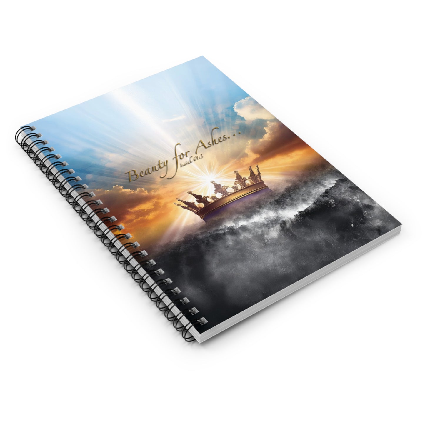 Spiral Notebook Christian Journal Inspirational Note Pad Beauty for Ashes Notebook Faith Writing Diary Prayer Journal Ruled Line Paper