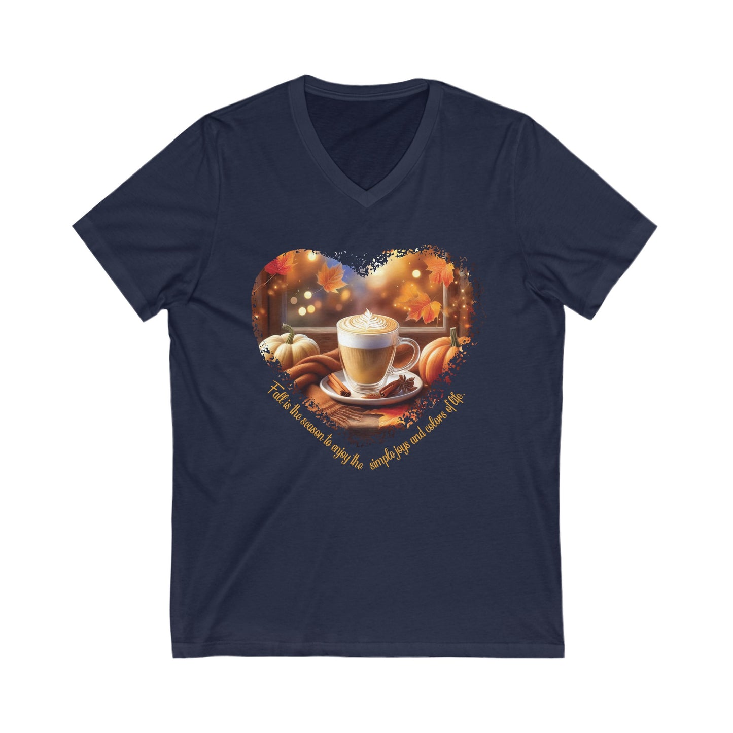 Fall, Our Favorite Time of Year Tshirt Garden Lovers Shirt Jersey Short Sleeve V-Neck Tee
