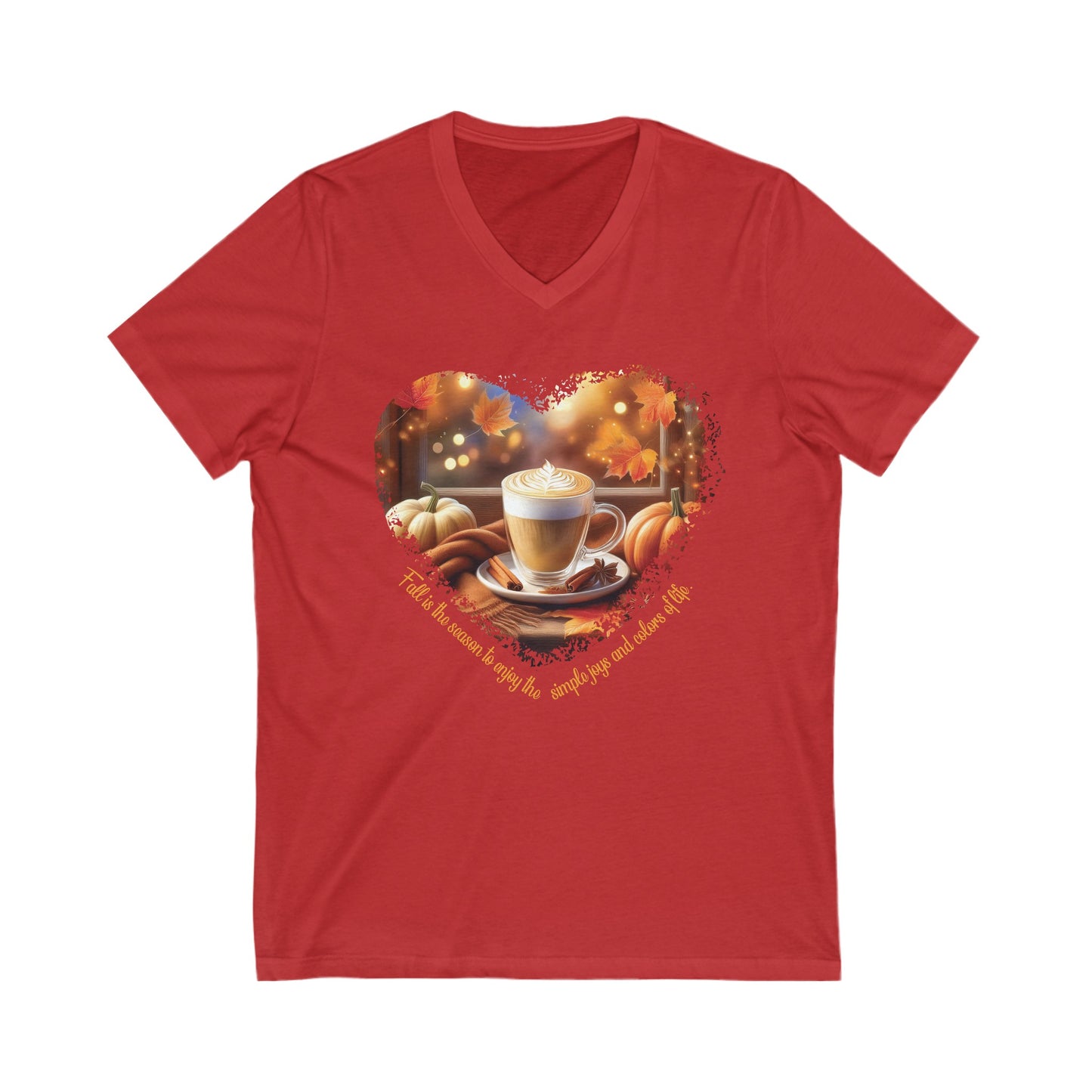 Fall, Our Favorite Time of Year Tshirt Garden Lovers Shirt Jersey Short Sleeve V-Neck Tee